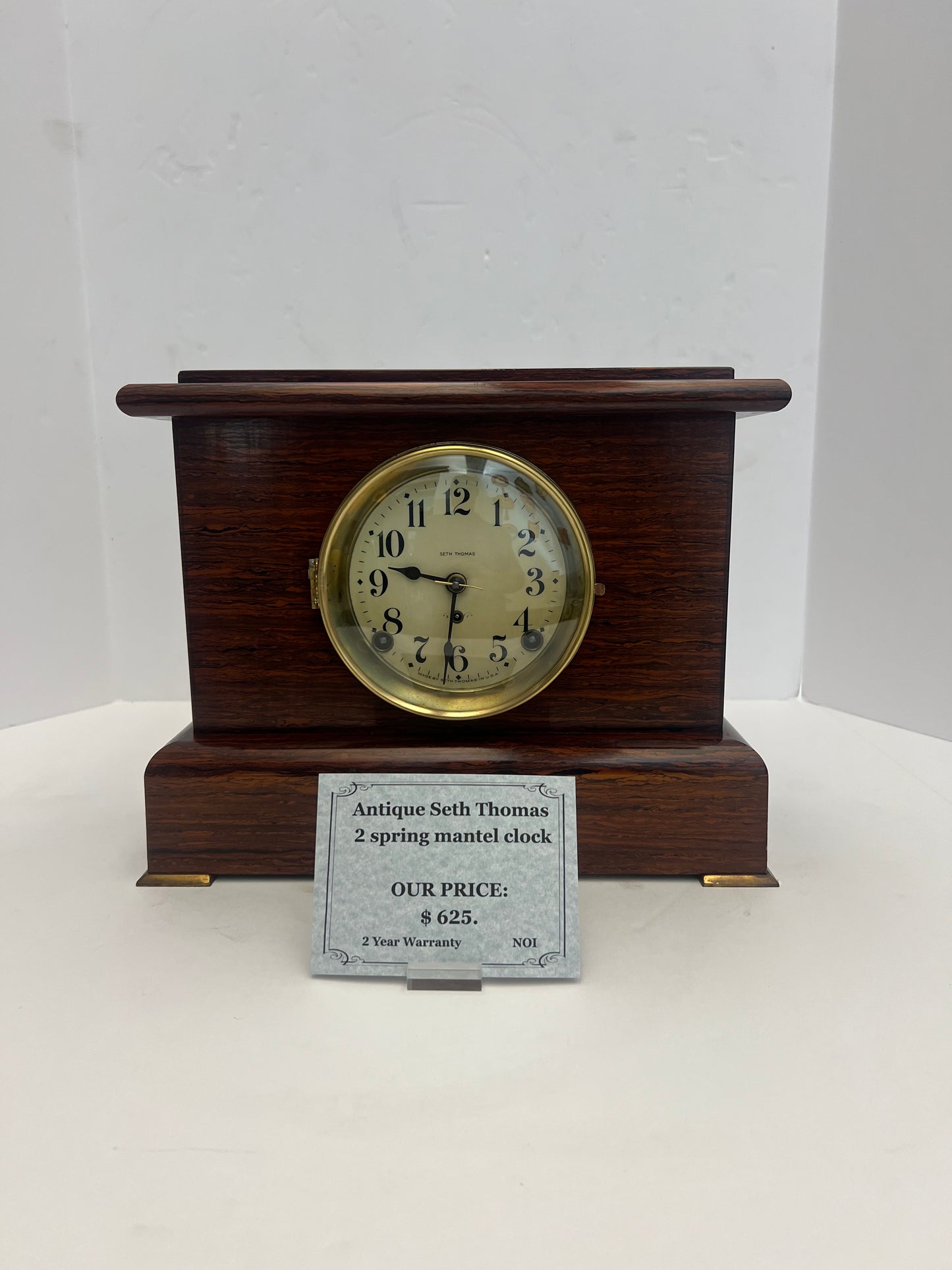 Antique Seth Thomas 2-Spring Mantel Clock (Rectangle)