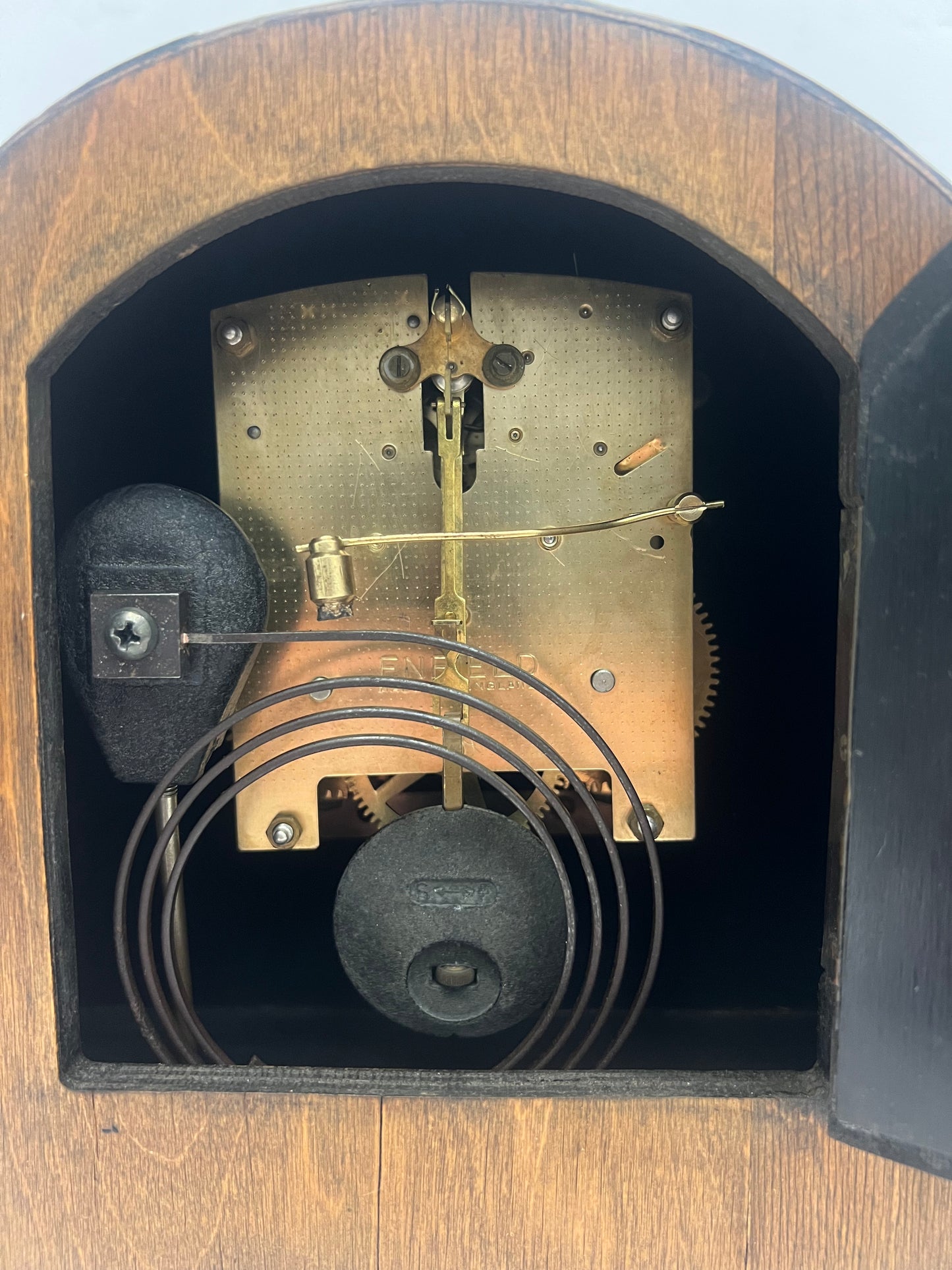 Antique English "Enfield" 2-Spring Mantel Clock