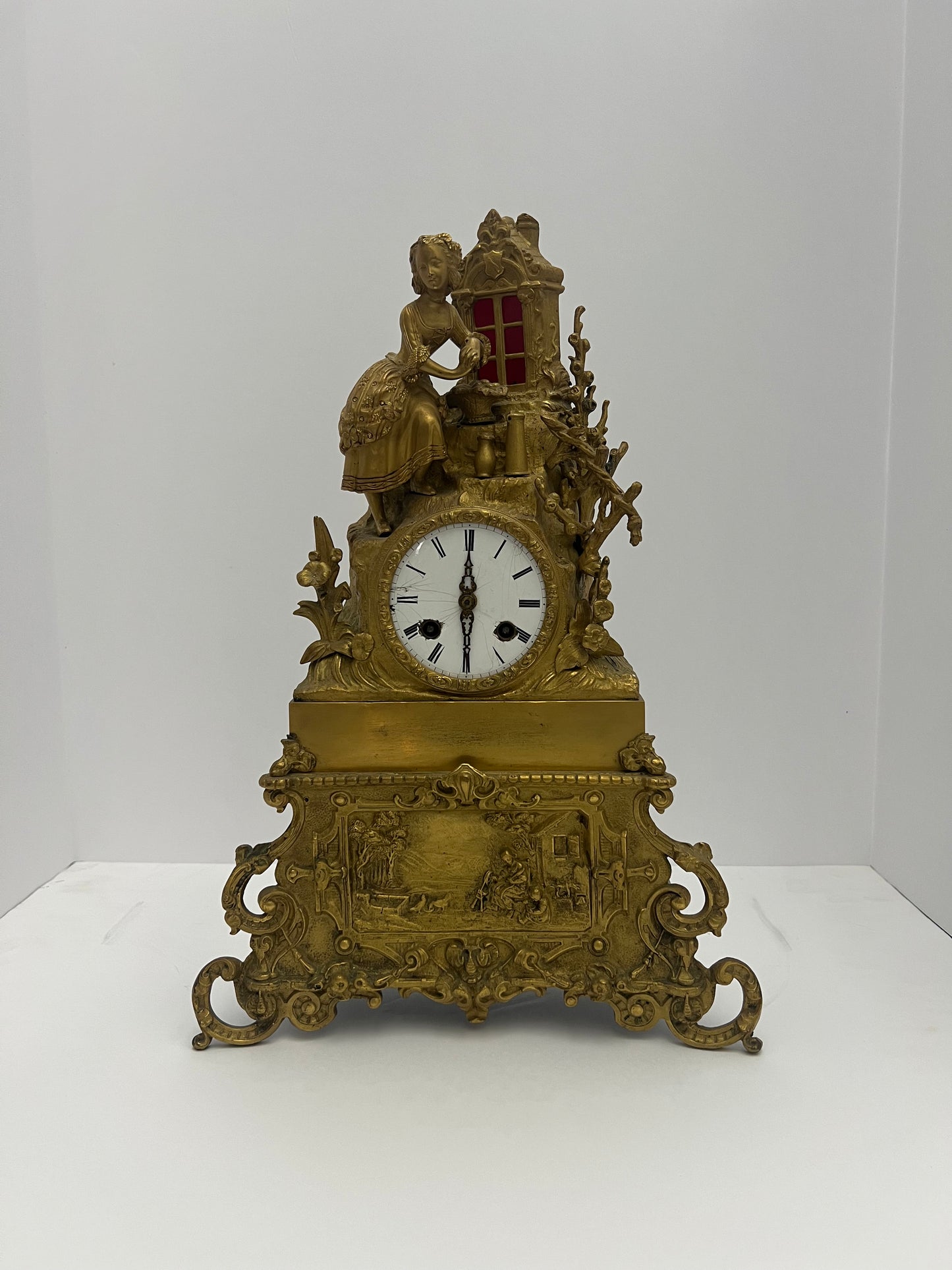Parts Clock Whole - French Statue Mantel Clock #1