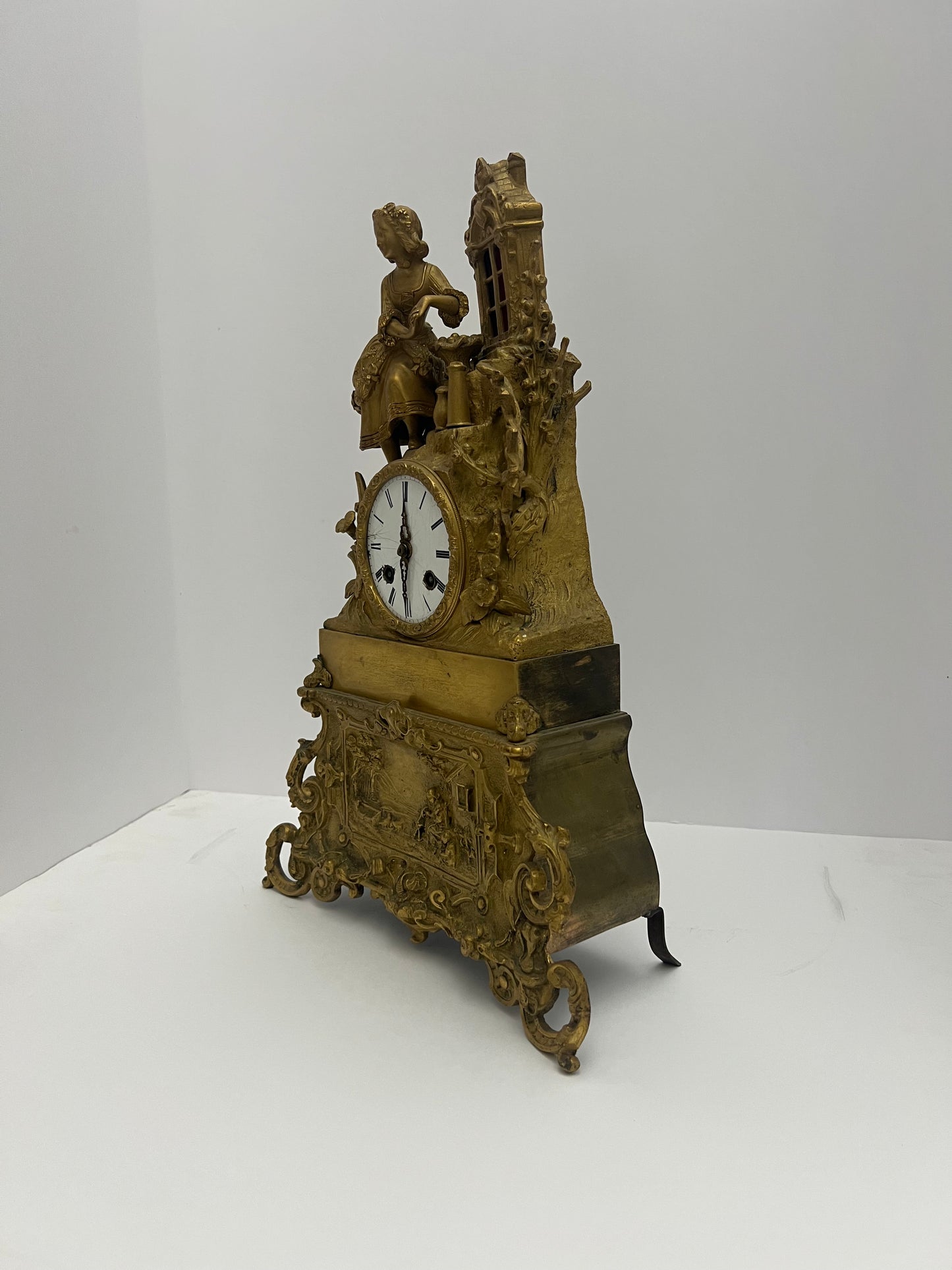 Parts Clock Whole - French Statue Mantel Clock #1