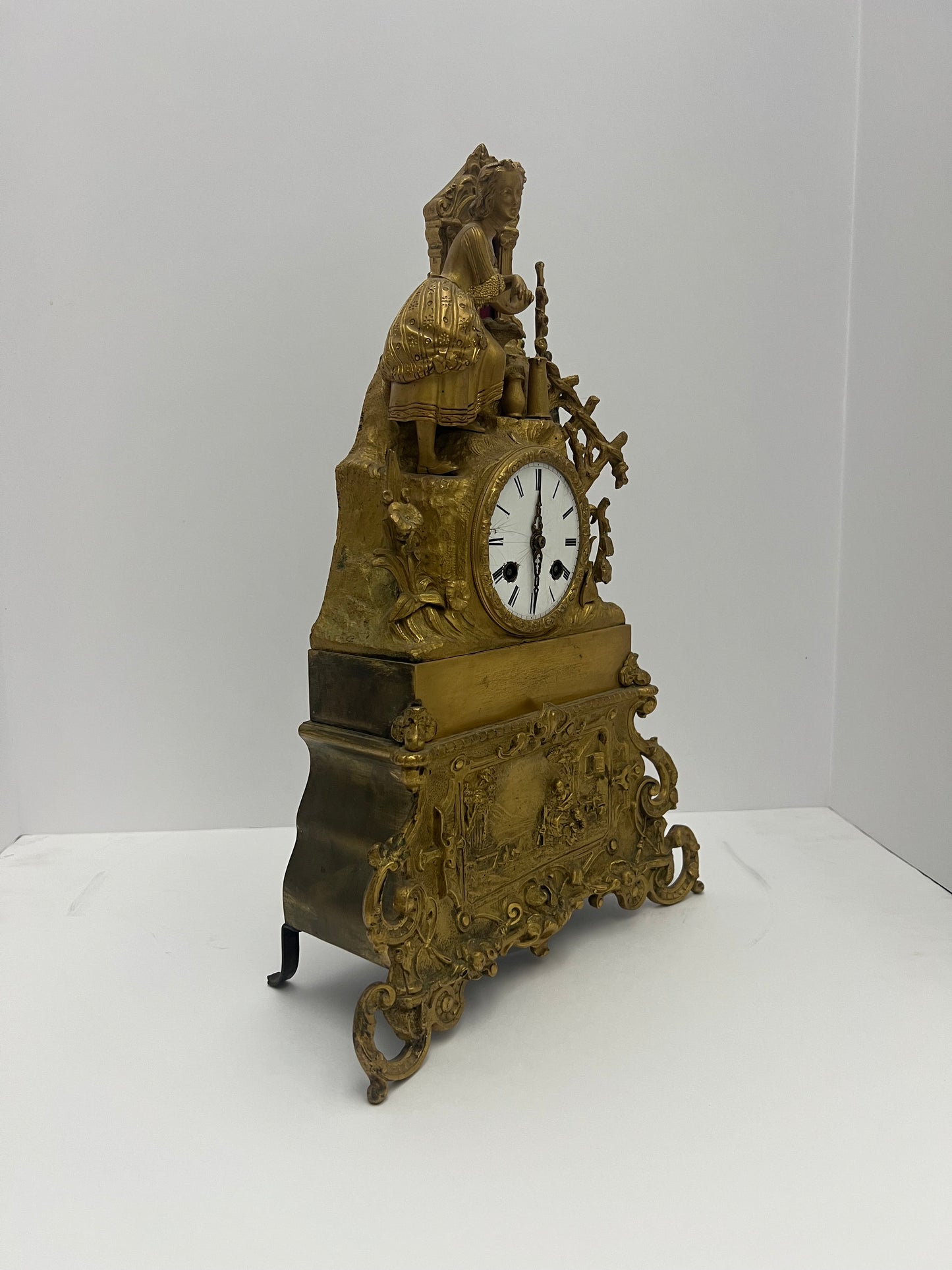Parts Clock Whole - French Statue Mantel Clock #1