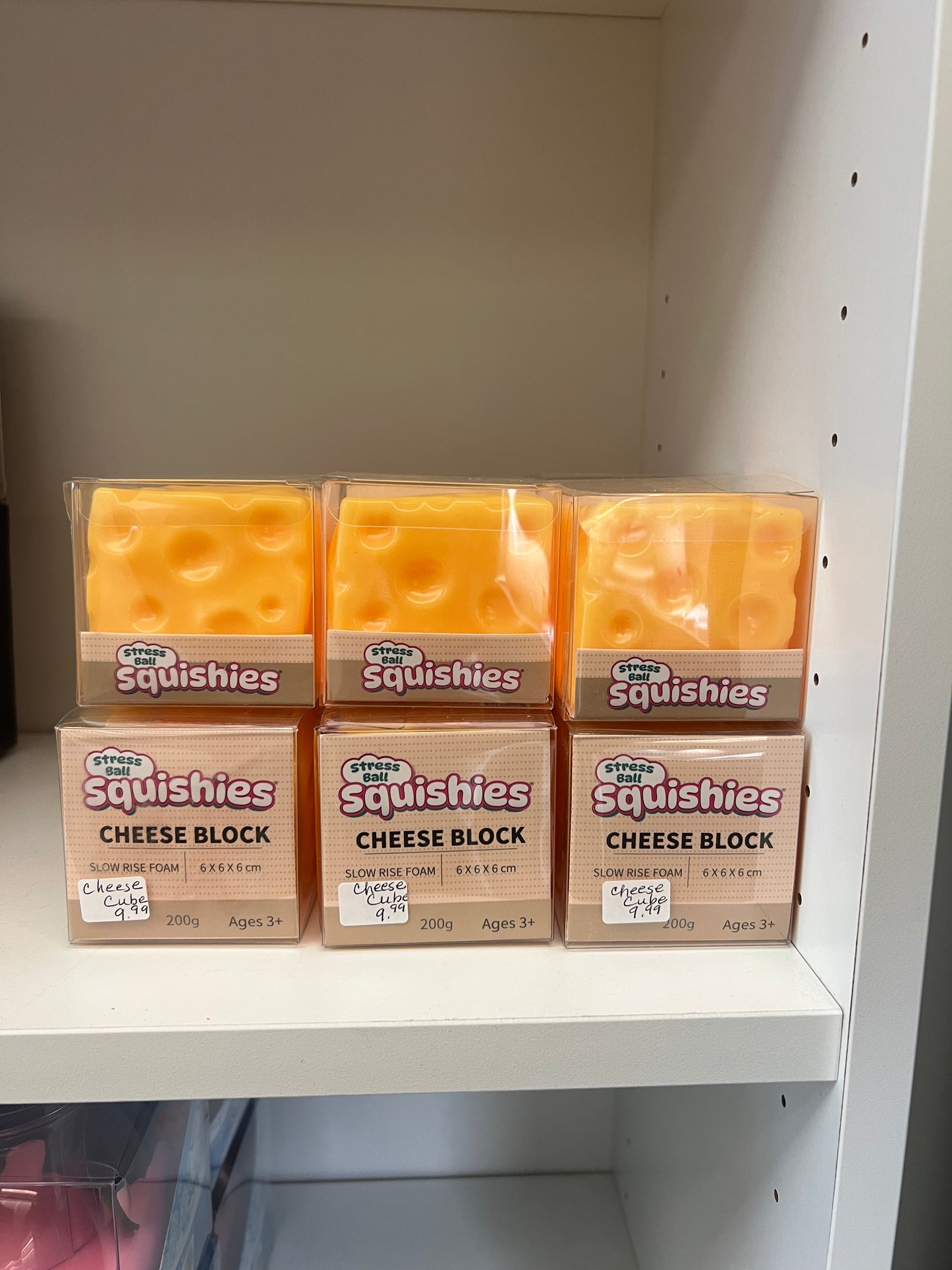Cheese Cube Slow-Rise Squishy Fidget Toy