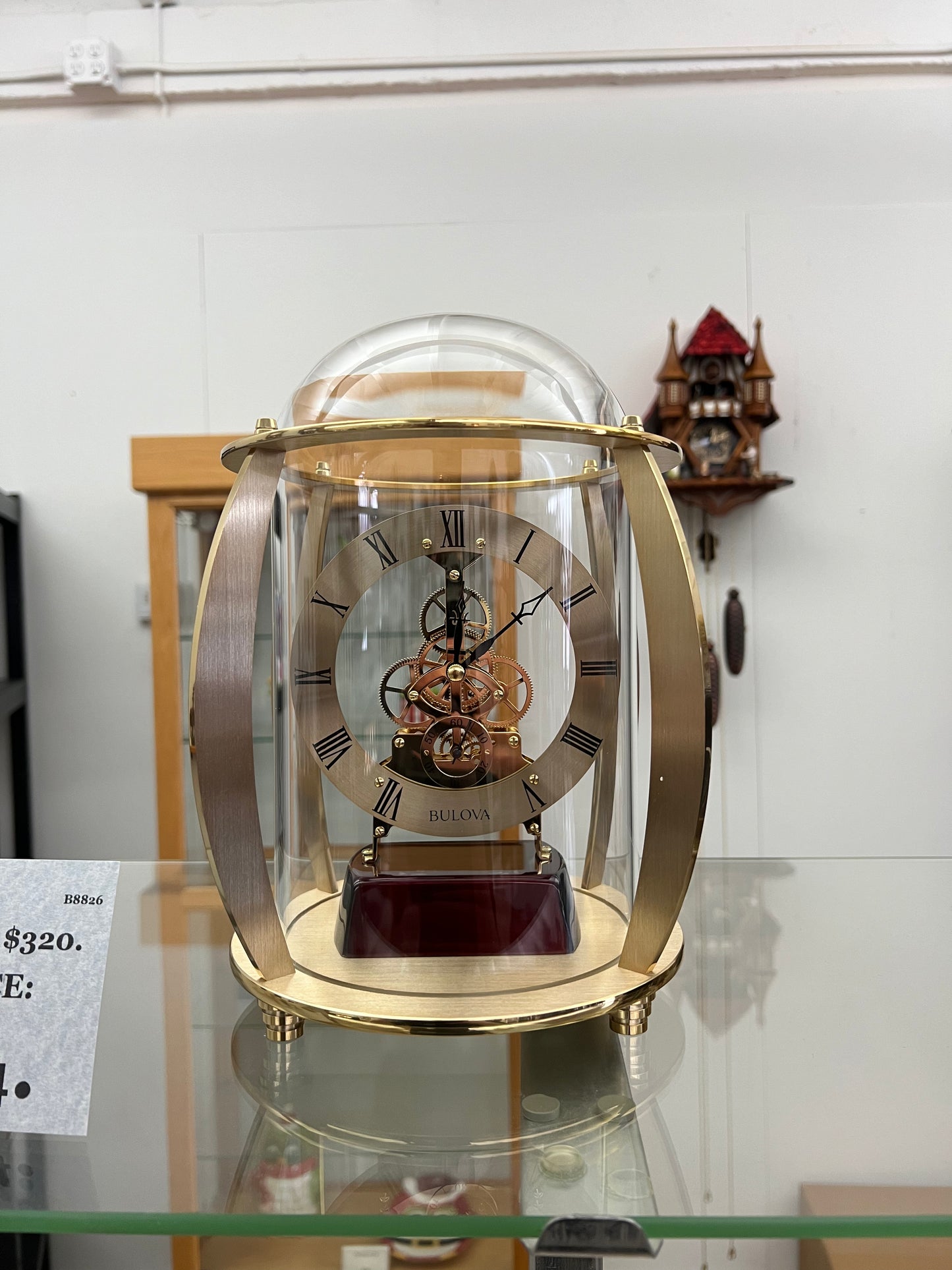 Bulova - VICTORIA BRASS SKELETON MANTLE CLOCK