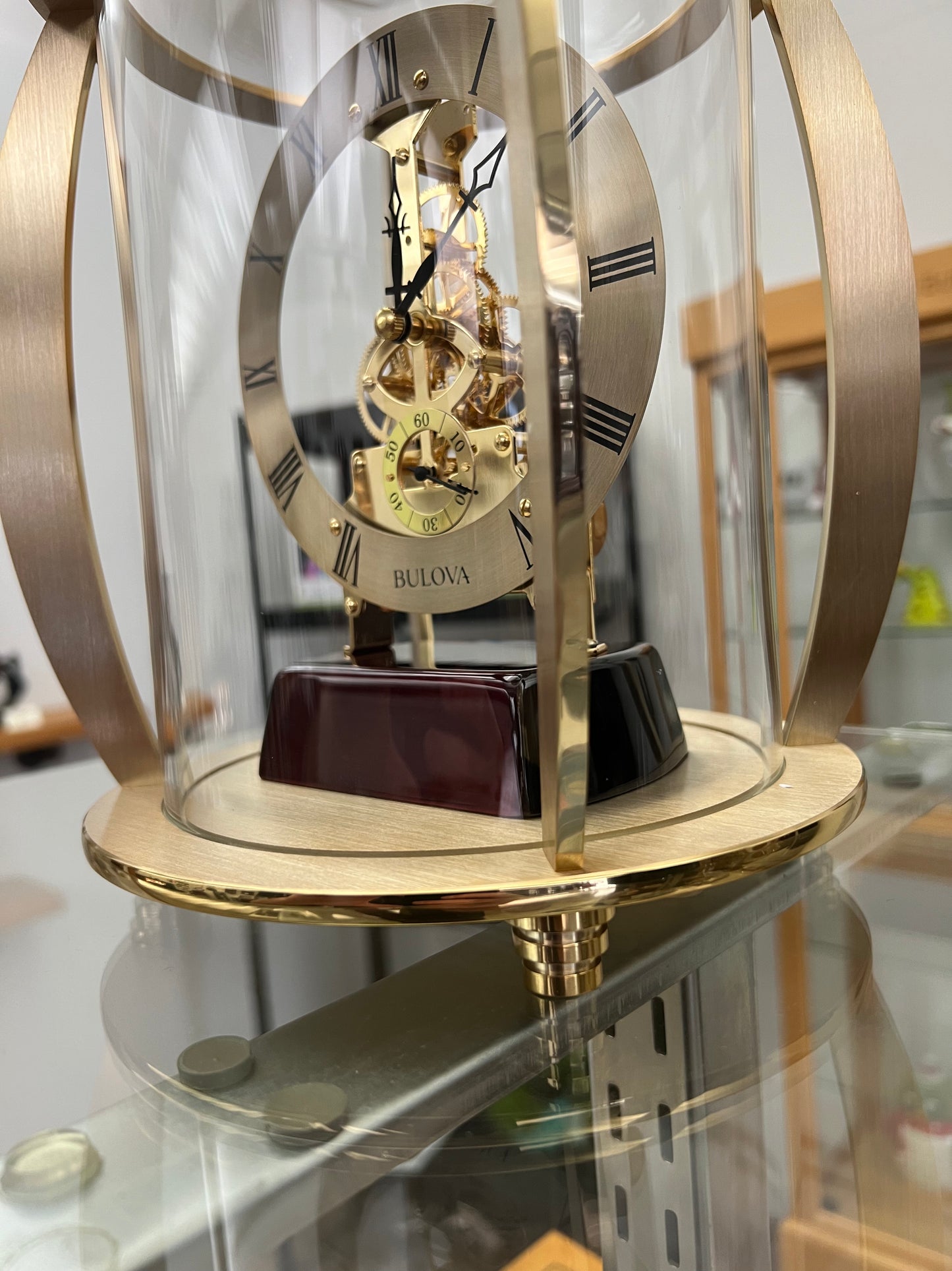 Bulova - VICTORIA BRASS SKELETON MANTLE CLOCK