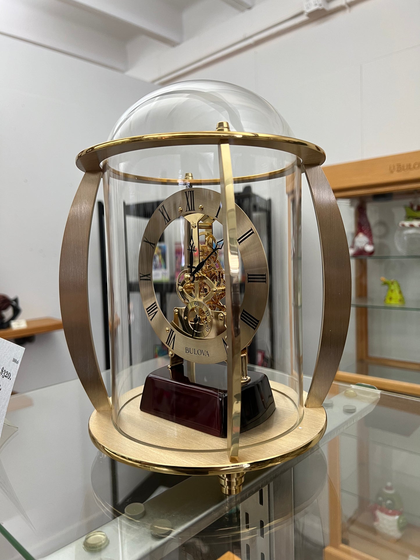 Bulova - VICTORIA BRASS SKELETON MANTLE CLOCK