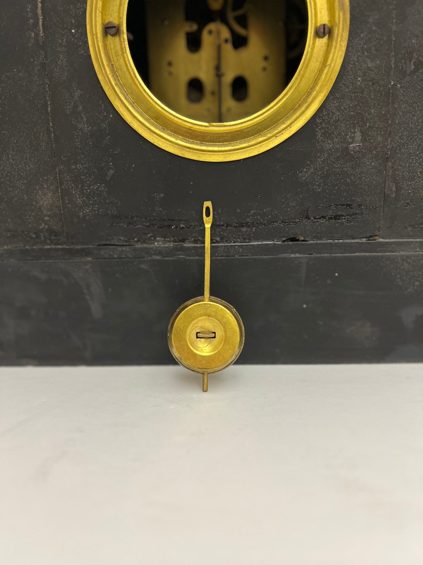 Parts Clock Whole - Ansonia Slate Mantel Clock