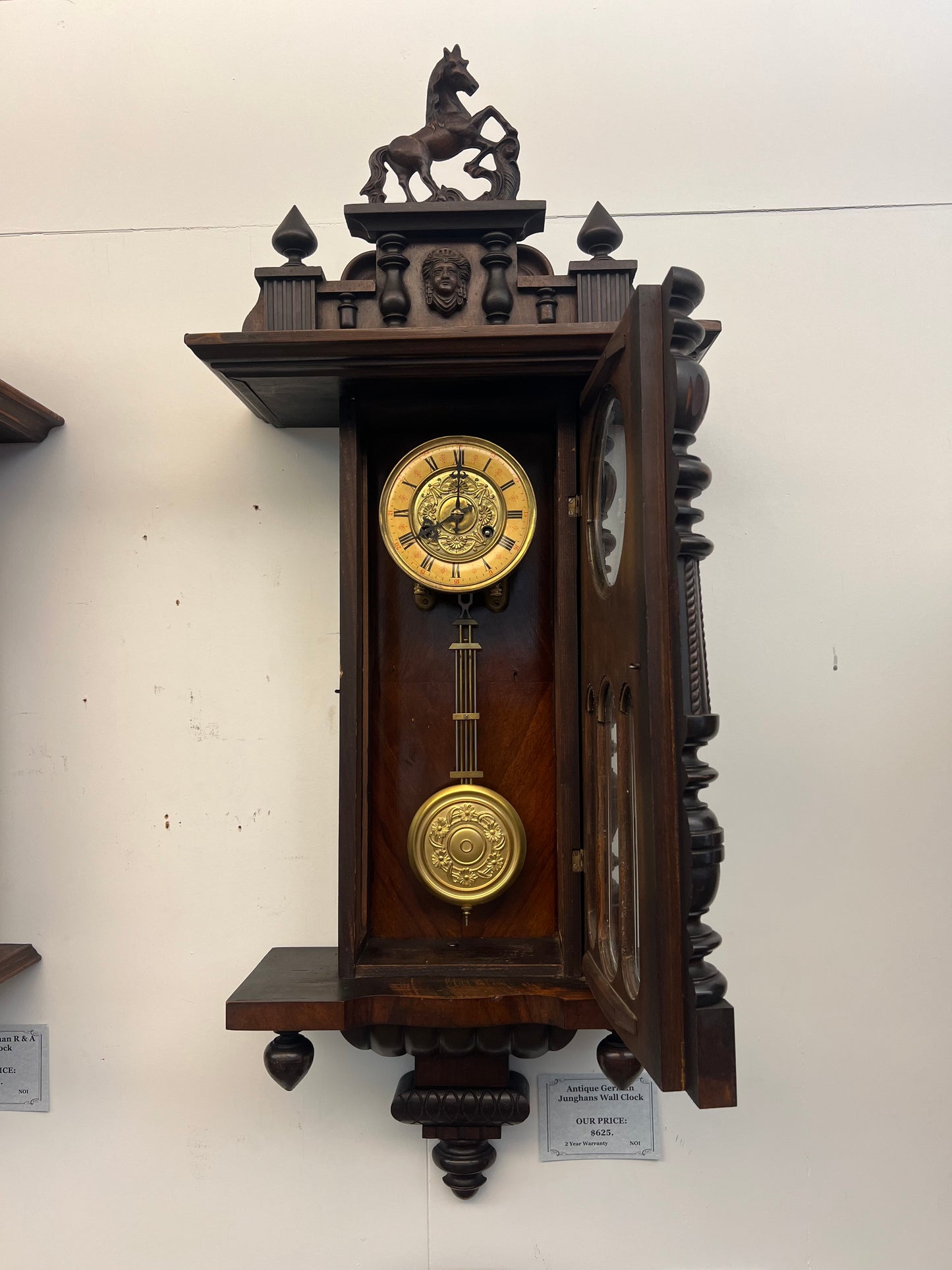 Antique German Junghans Wall Clock