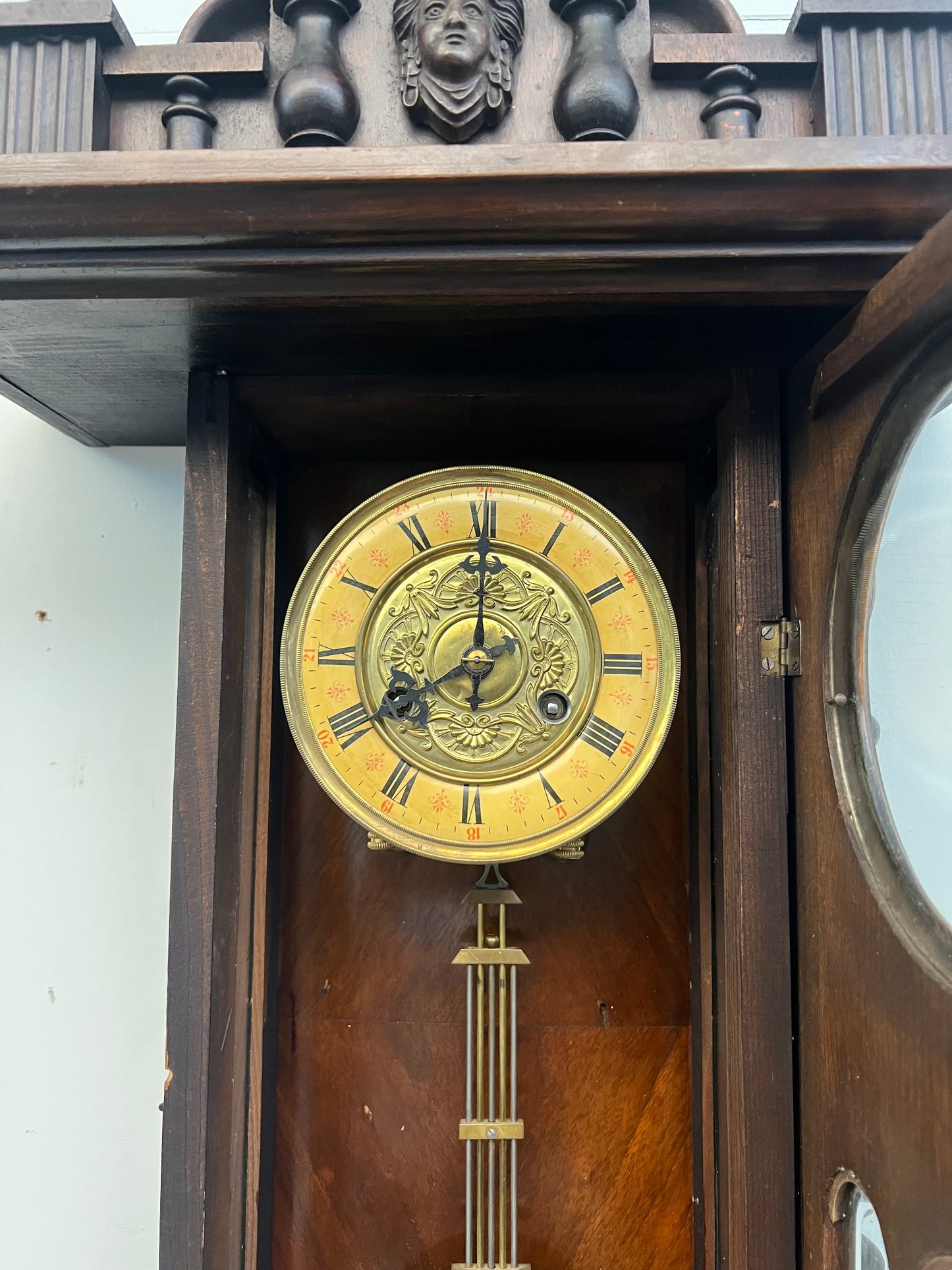 Antique German Junghans Wall Clock