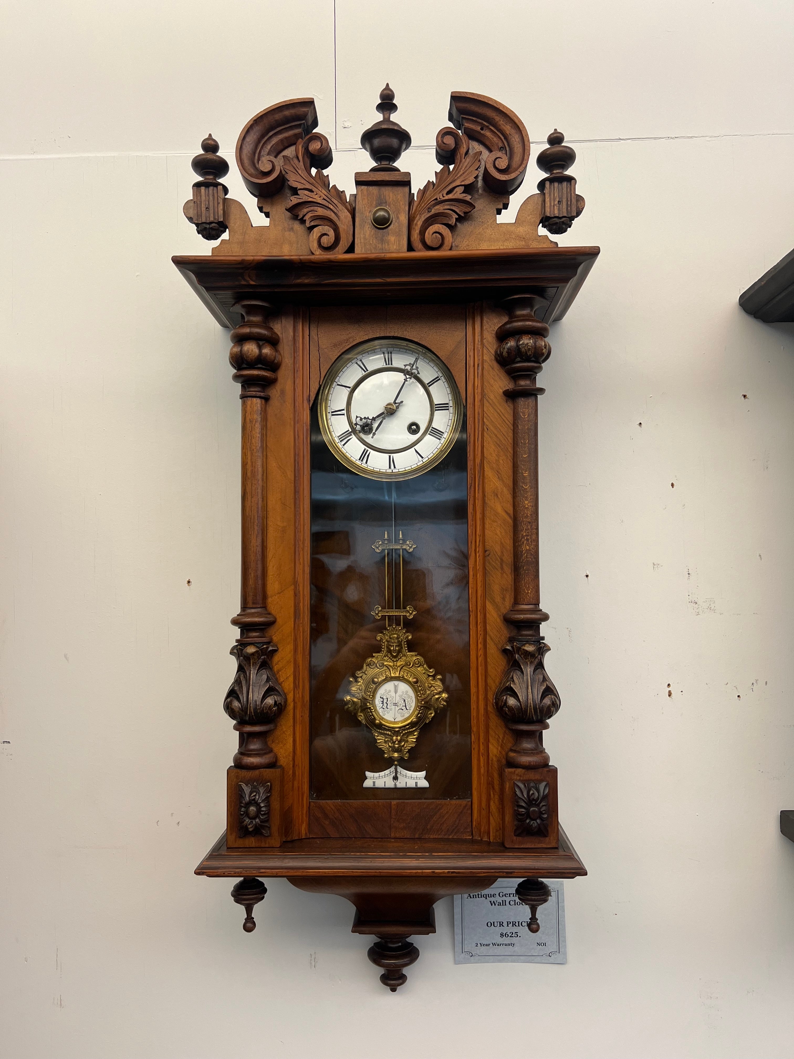Antique German R&A Wall Clock – McGuiresclocks