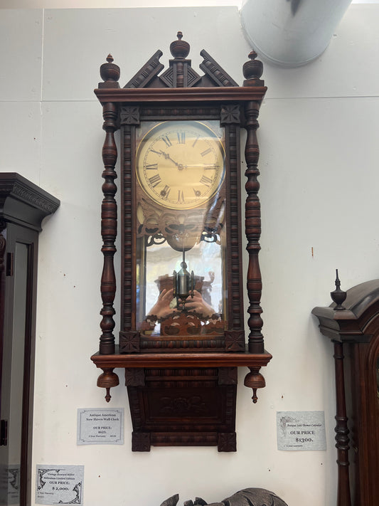 Antique Anglo American New Haven Wall Clock