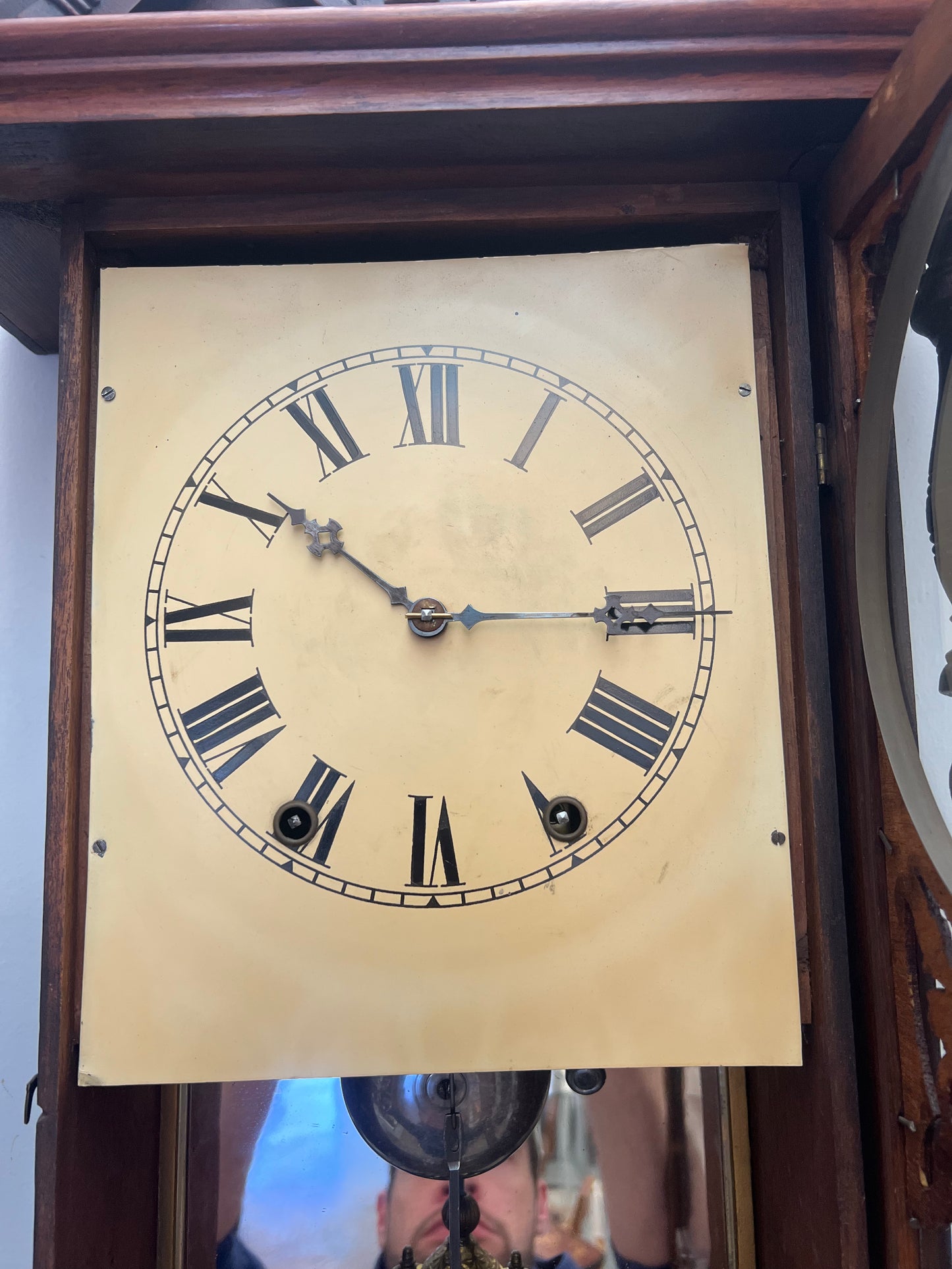 Antique Anglo American New Haven Wall Clock
