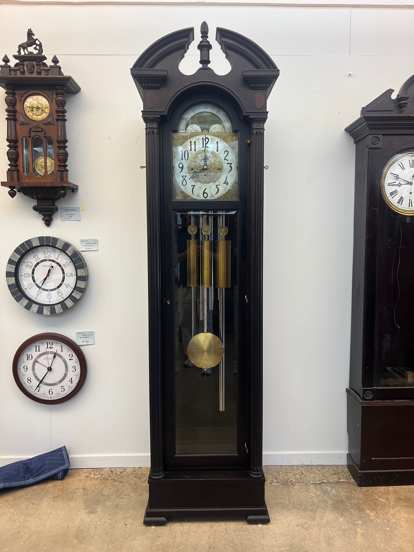Colonial Clocks Antique Colonial 5-Tube Grandfather Clock – McGuiresclocks
