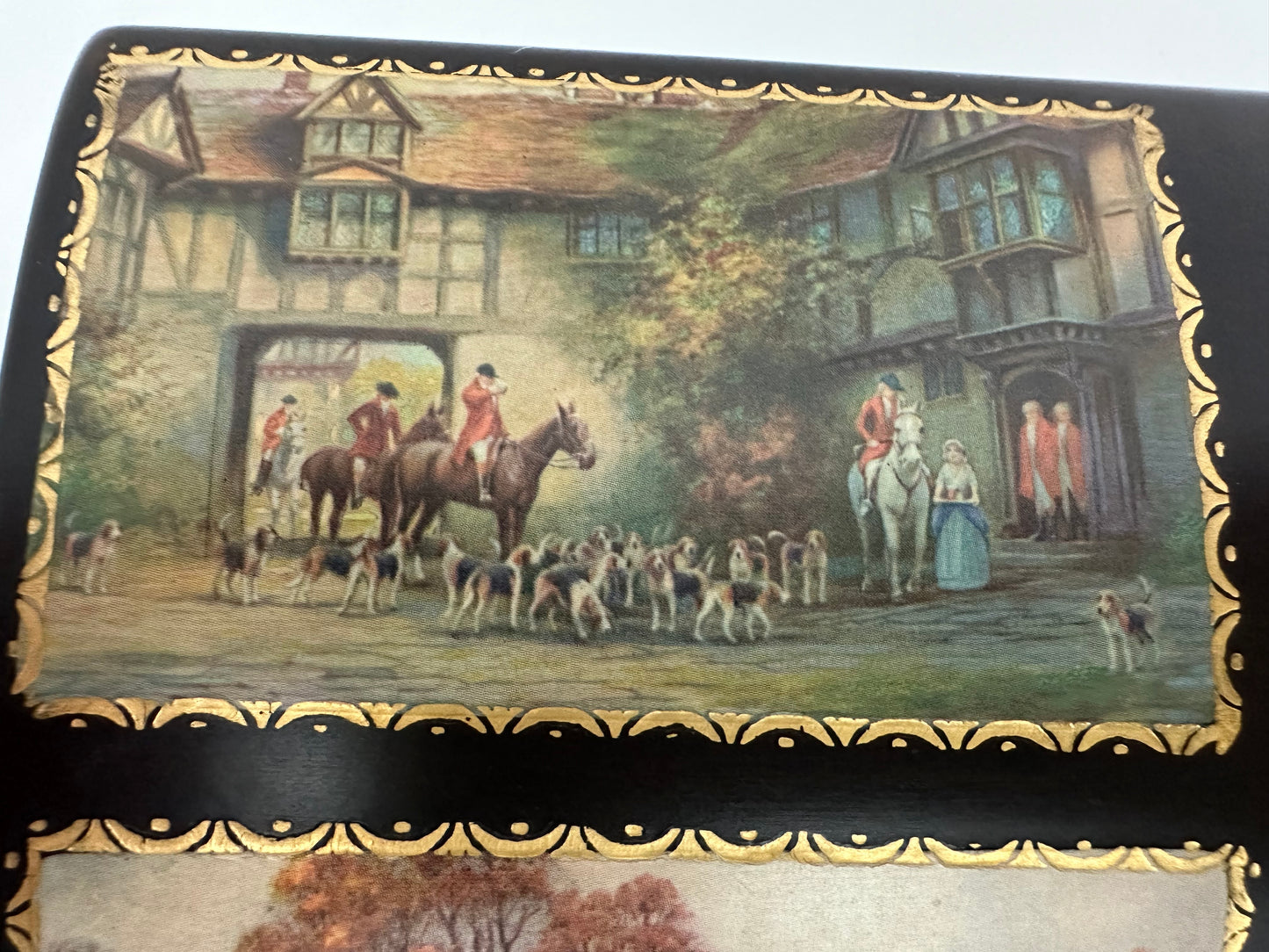 Vintage - Reuge 4/50 Note Chest Music Box with English Country Scenes