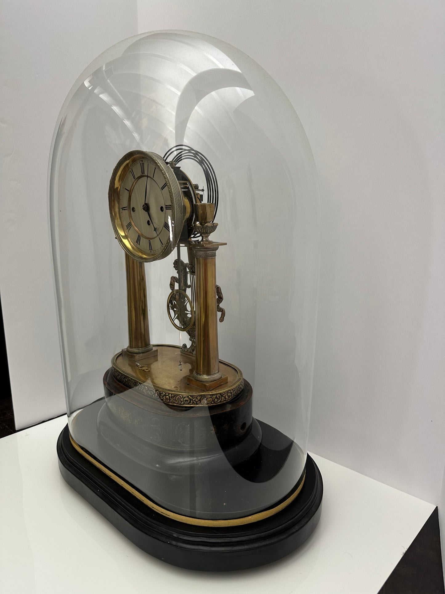 Antique -  Vienna Quarter Hour Repeater Mantel Clock with Music Box