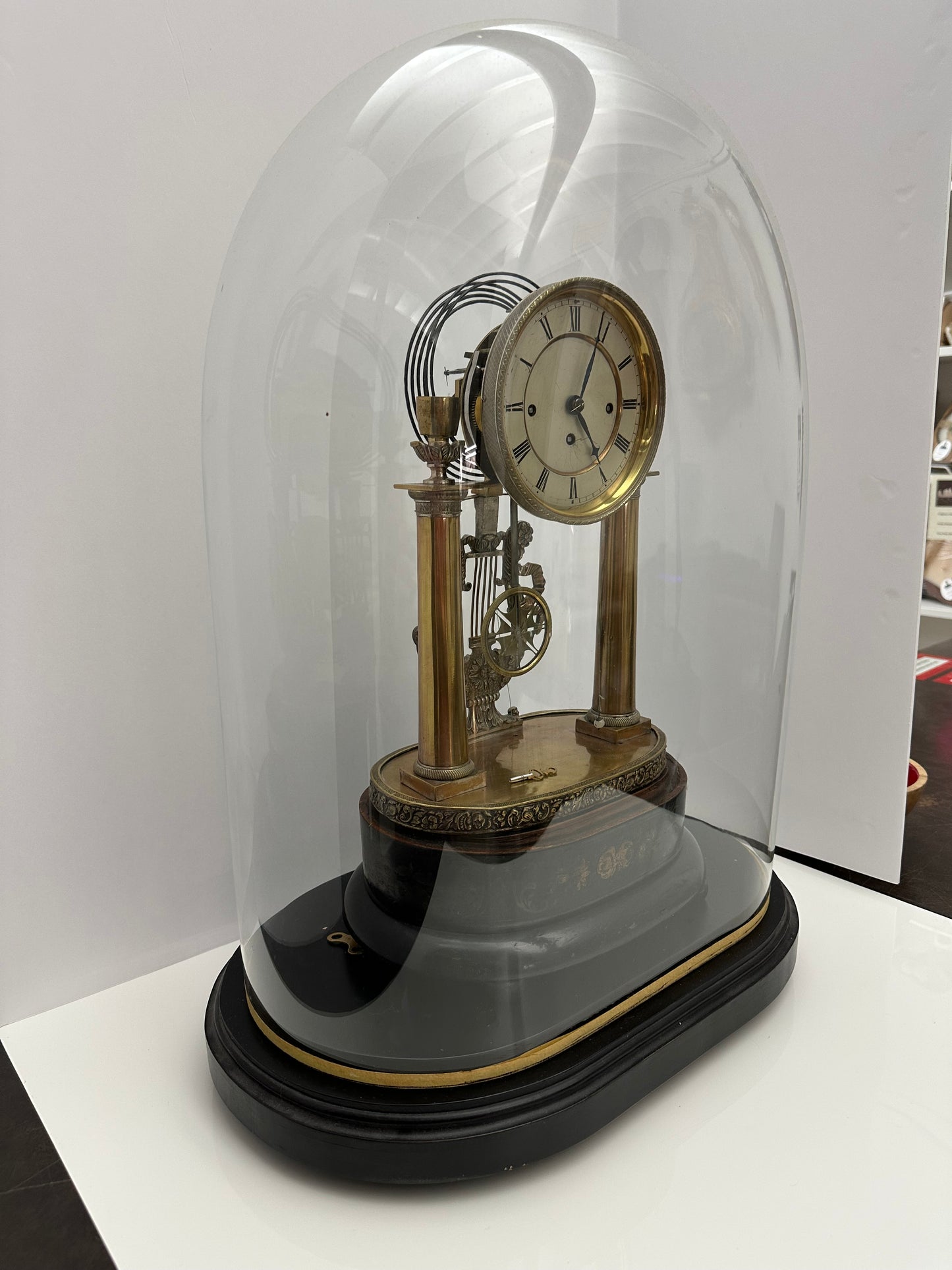 Antique -  Vienna Quarter Hour Repeater Mantel Clock with Music Box