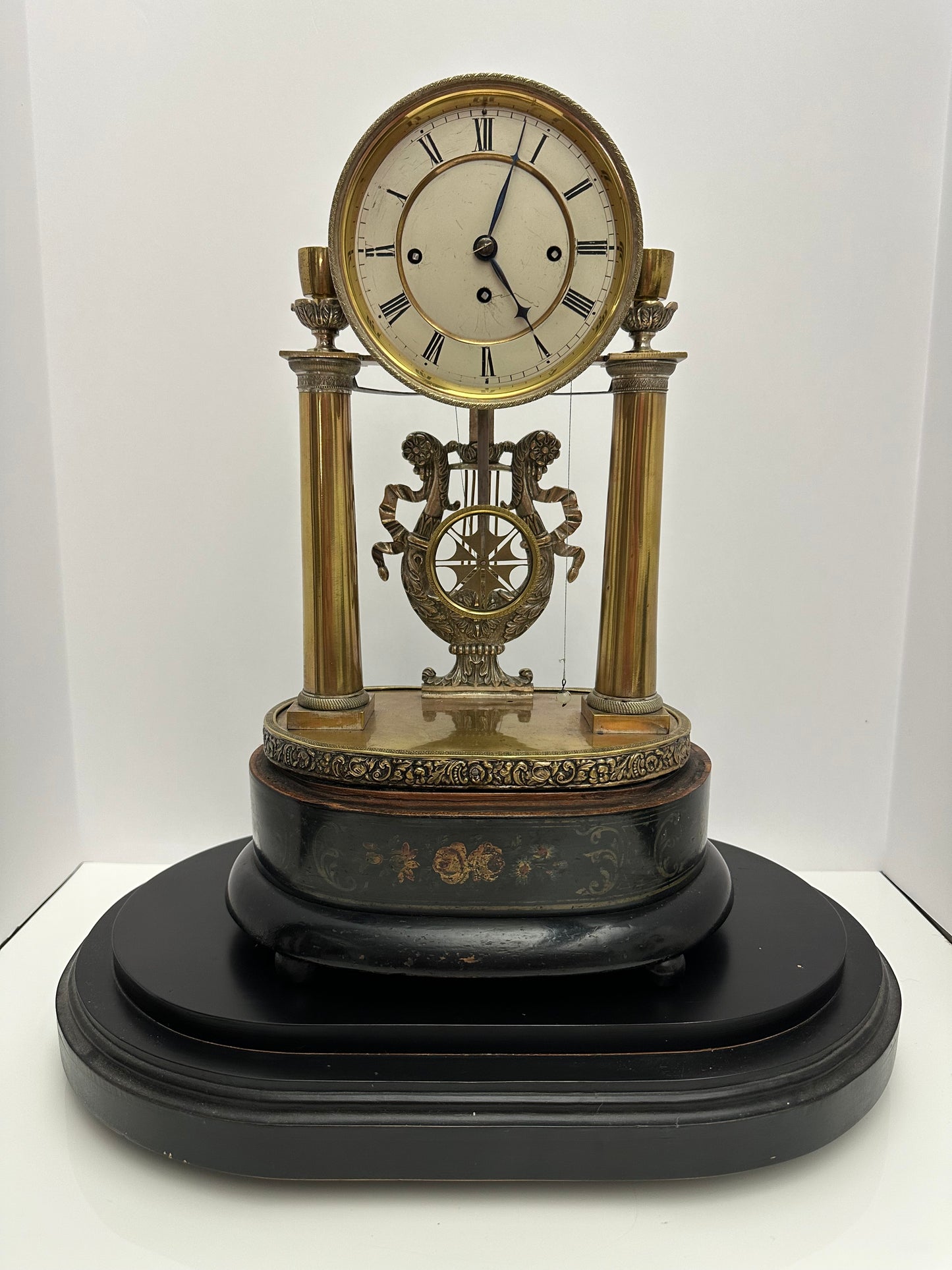 Antique -  Vienna Quarter Hour Repeater Mantel Clock with Music Box