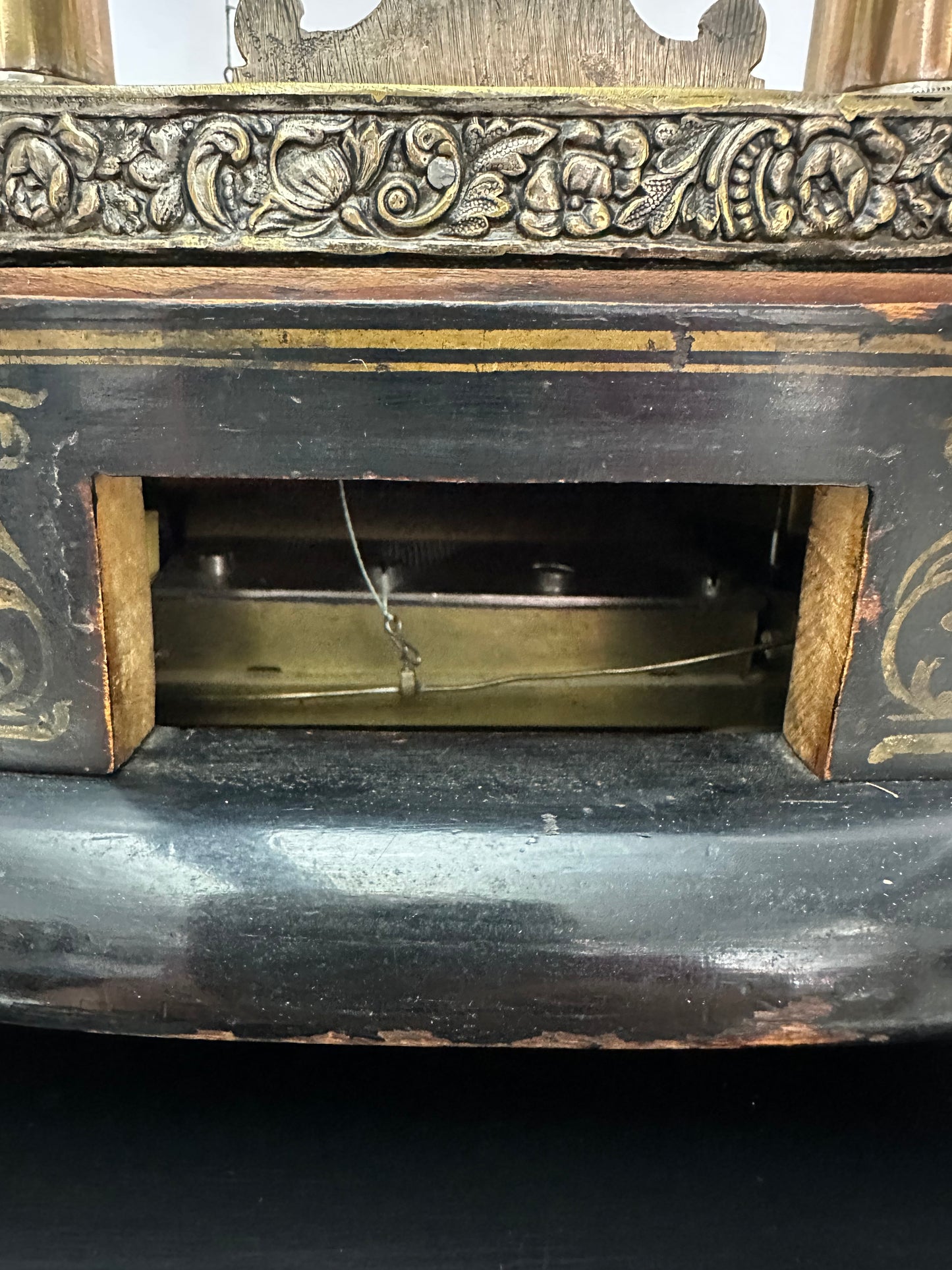 Antique -  Vienna Quarter Hour Repeater Mantel Clock with Music Box