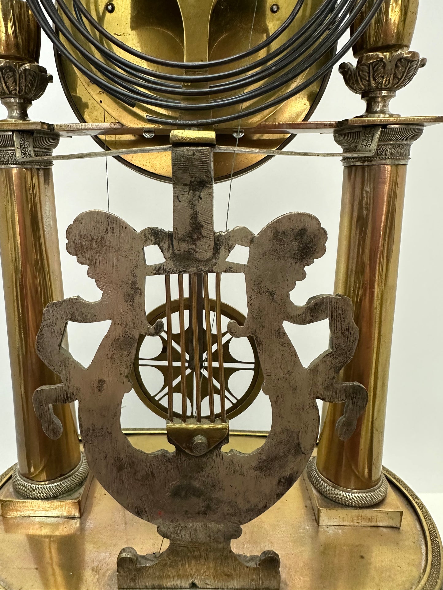 Antique -  Vienna Quarter Hour Repeater Mantel Clock with Music Box