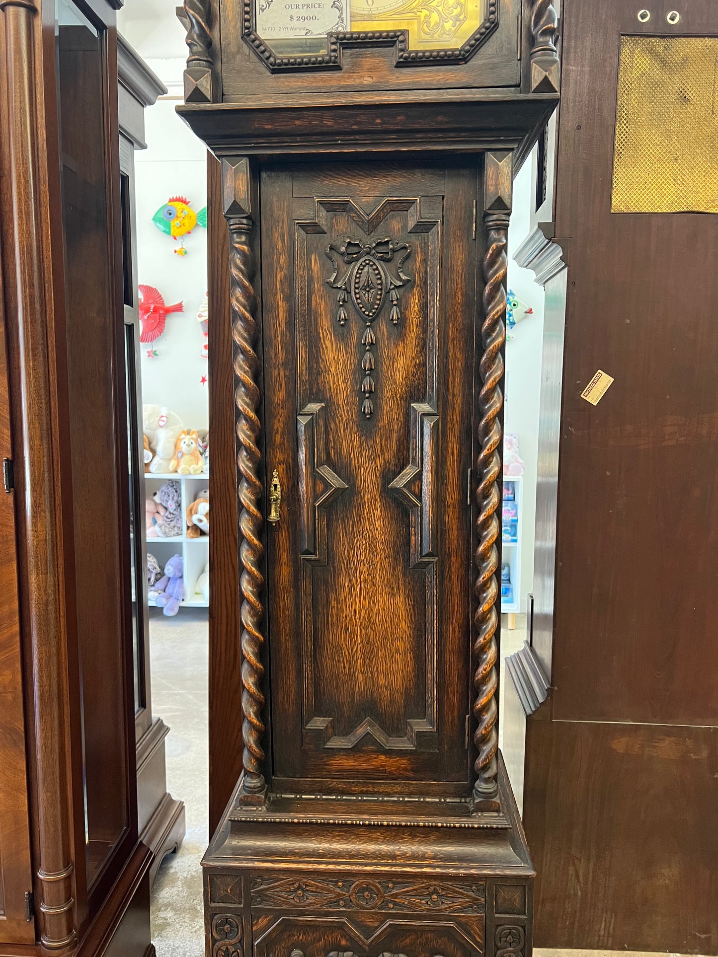 Antique - English Tubular Bell 5-Tube Grandfather Clock