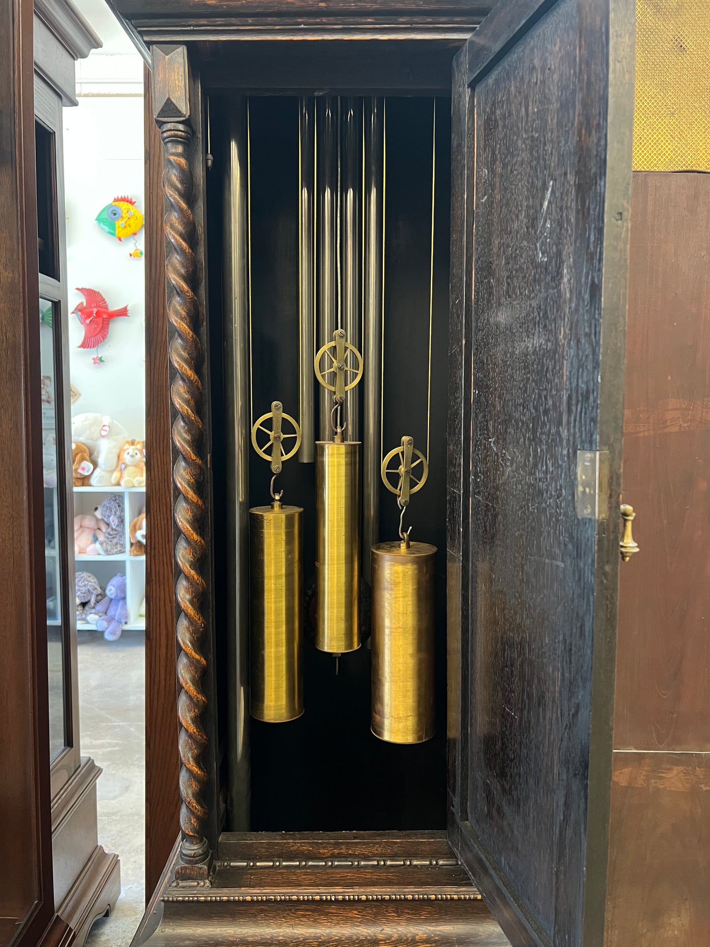 Antique - English Tubular Bell 5-Tube Grandfather Clock