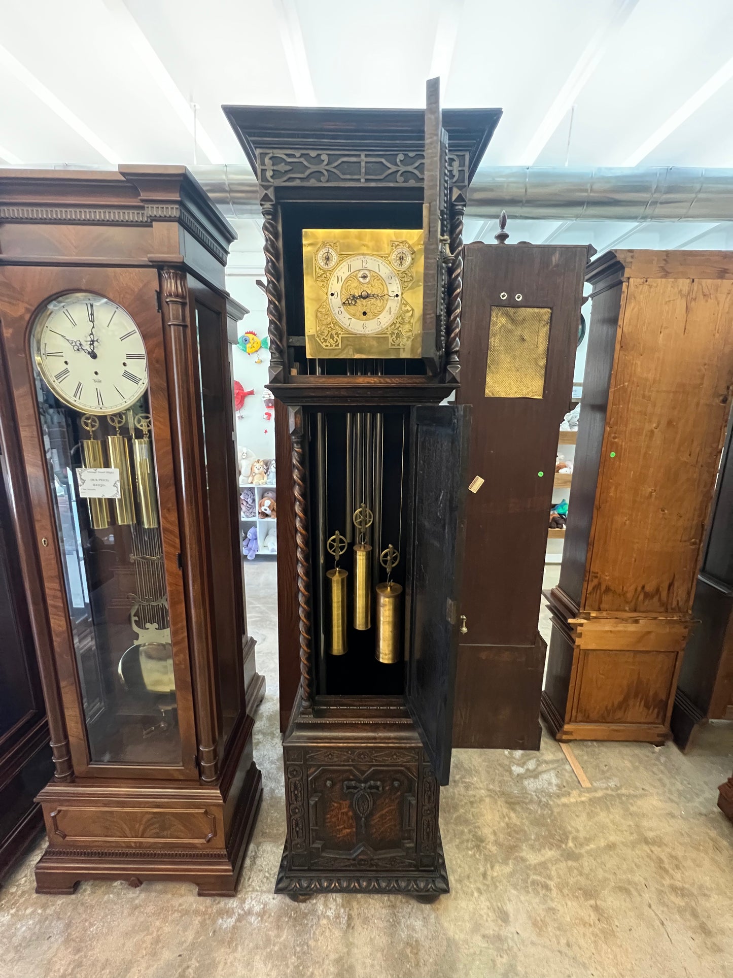 Antique - English Tubular Bell 5-Tube Grandfather Clock