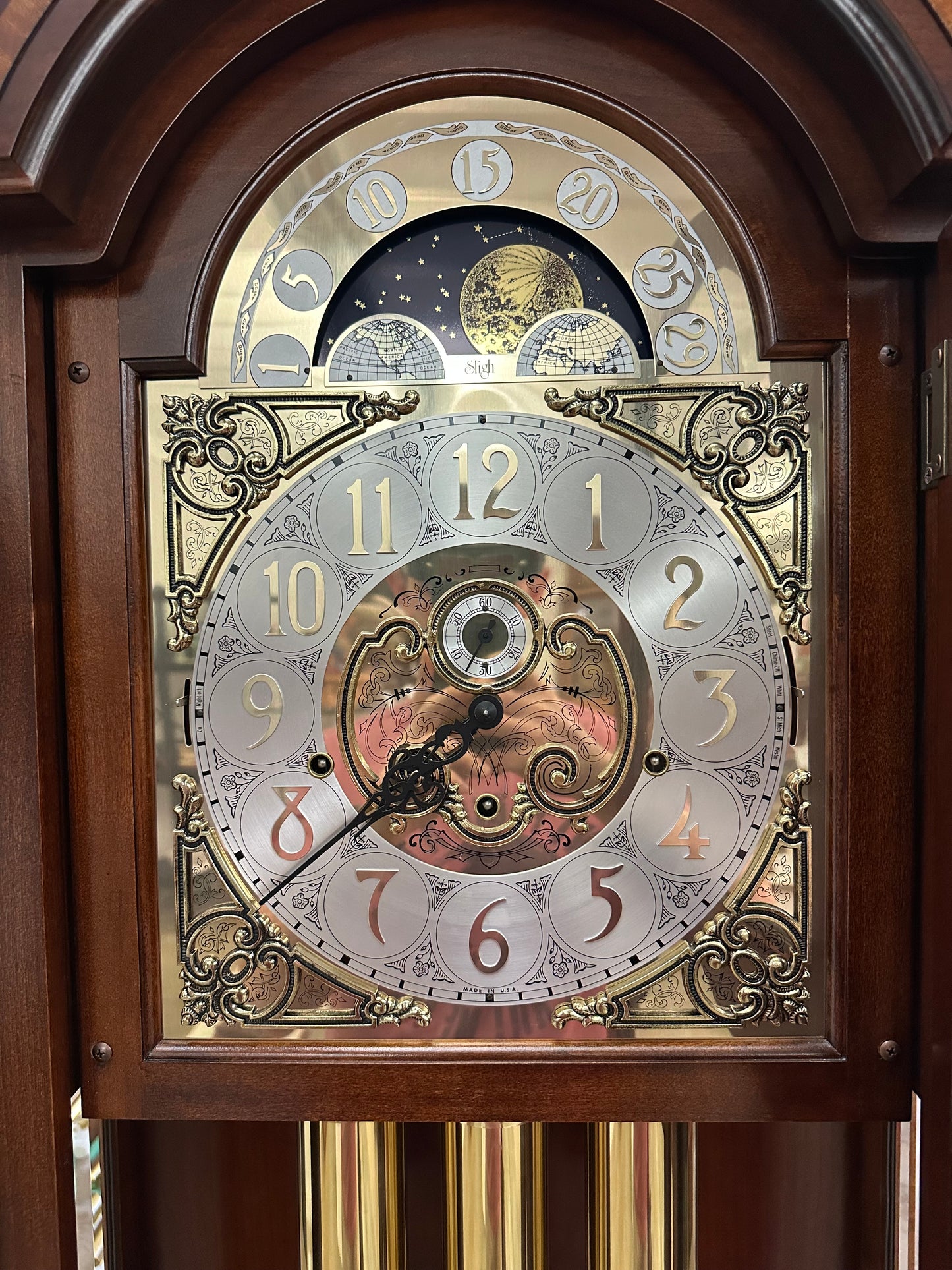 Vintage - Sligh Jefferson Grandfather Clock 0948