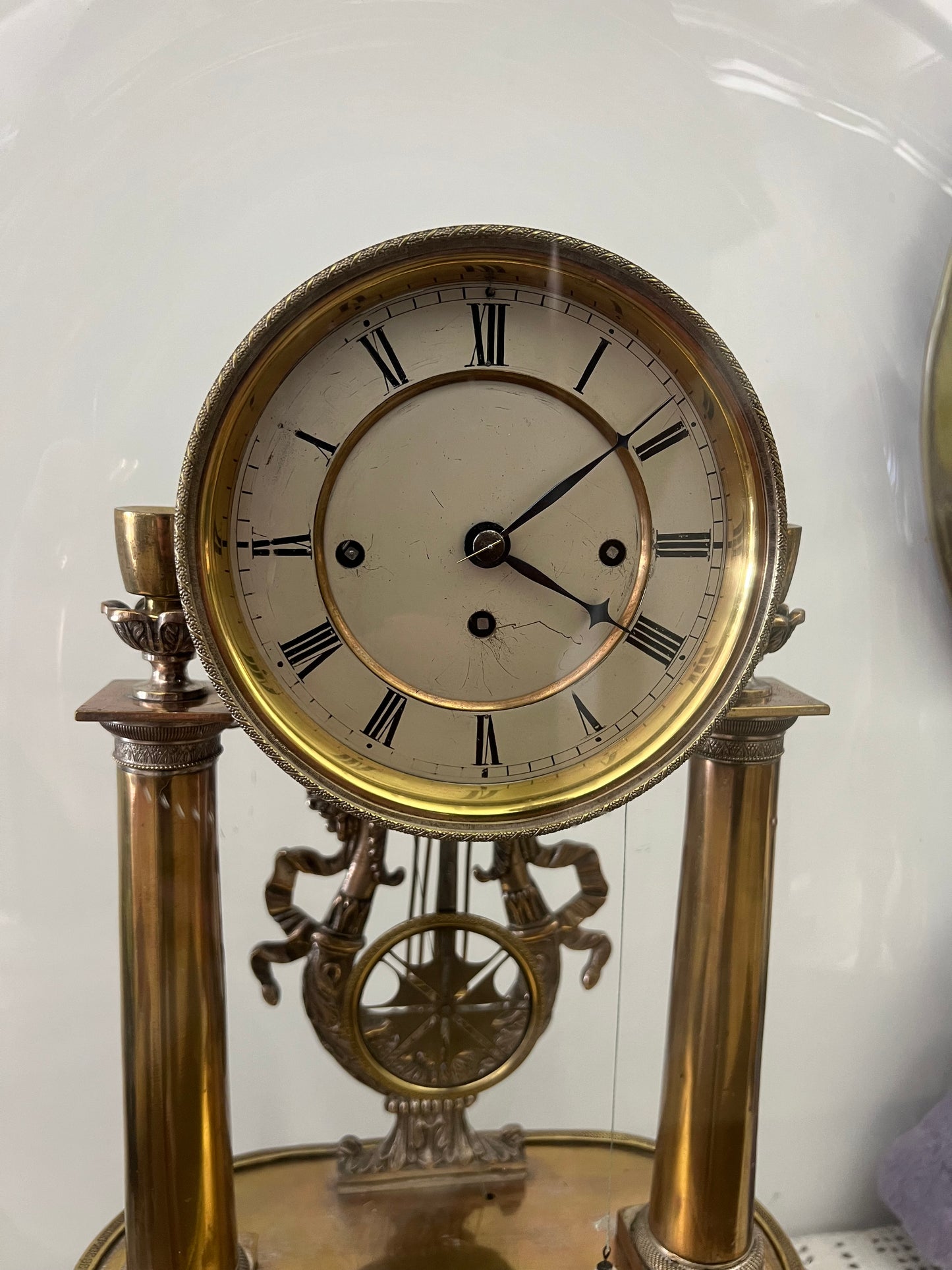 Antique -  Vienna Quarter Hour Repeater Mantel Clock with Music Box