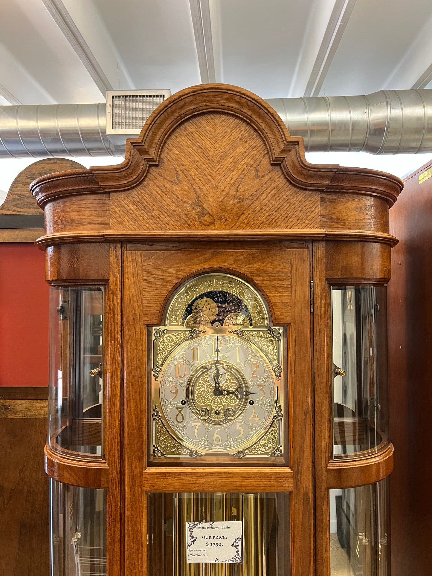Vintage - Ridgeway Curio Grandfather Clock