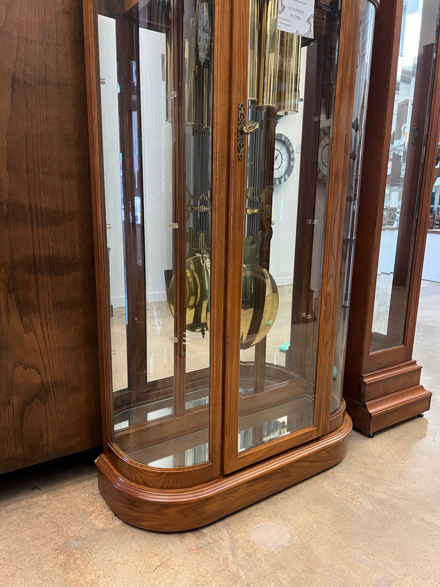 Vintage - Ridgeway Curio Grandfather Clock