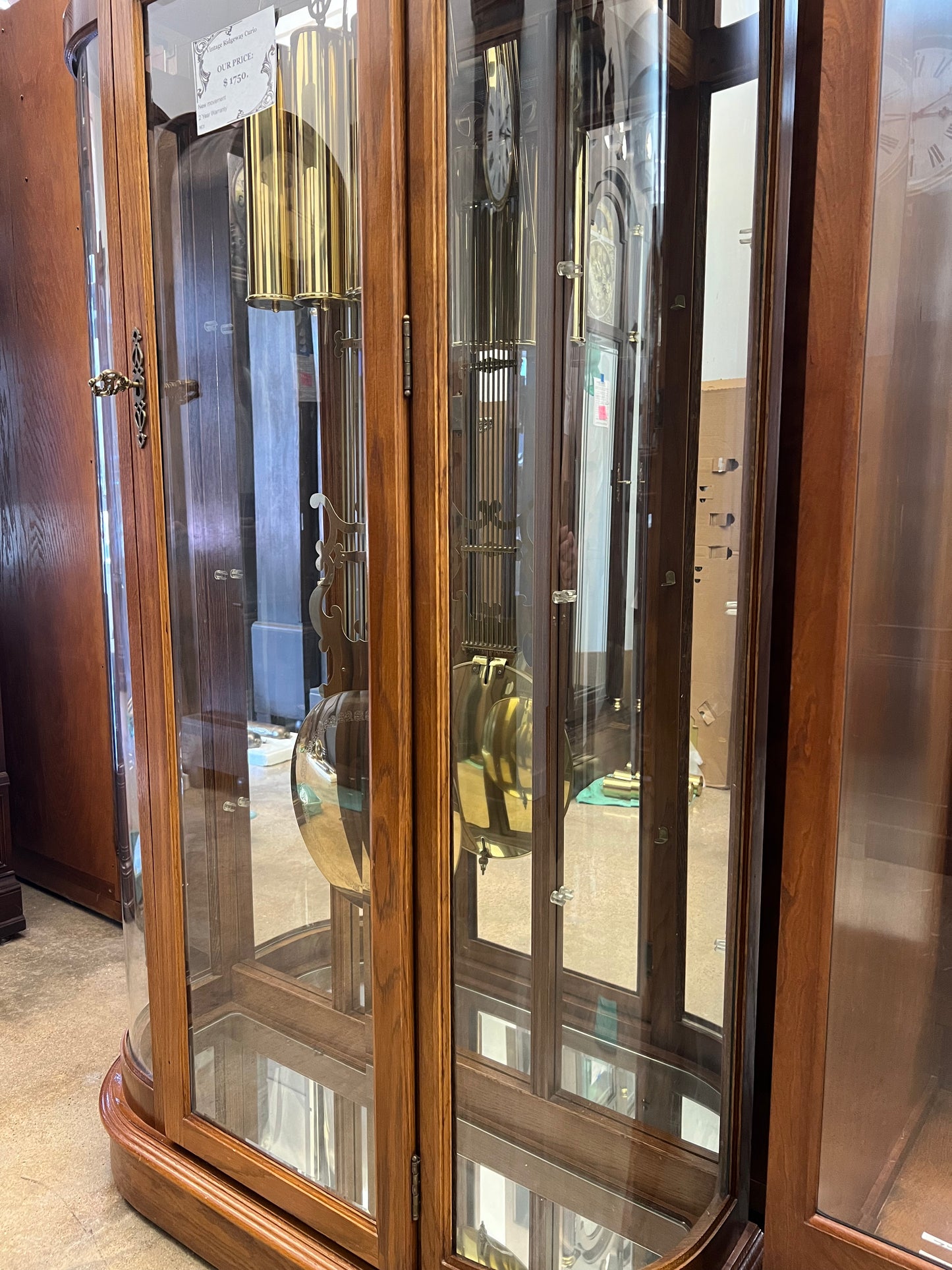Vintage - Ridgeway Curio Grandfather Clock