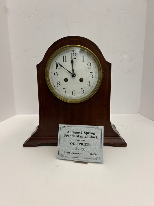 Antique 2-Spring French Mantel Clock (Circa 1910)