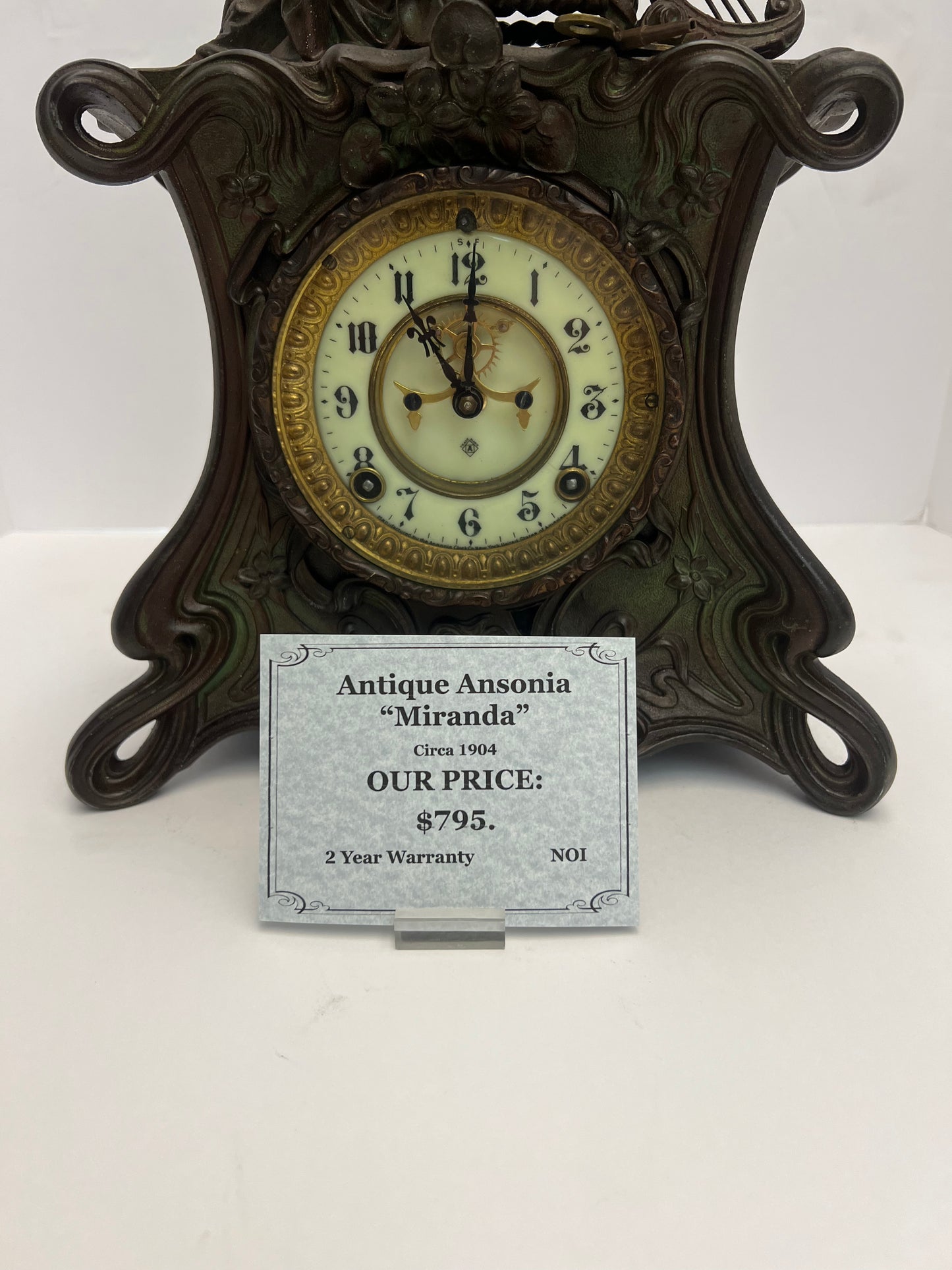 Antique Ansonia "Miranda" Mantle Clock (Circa 1904)