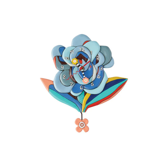 Allen Designs - BLUE BLOOM WALL CLOCK