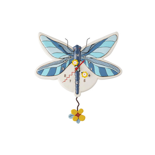 Allen Designs - BLUE DRAGONFLY WALL CLOCK