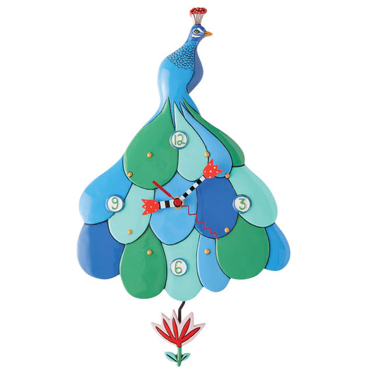 Allen Designs - PRISCILLA PEACOCK WALL CLOCK