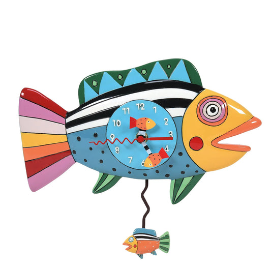 Allen Designs - RAINBOW FISH WALL CLOCK