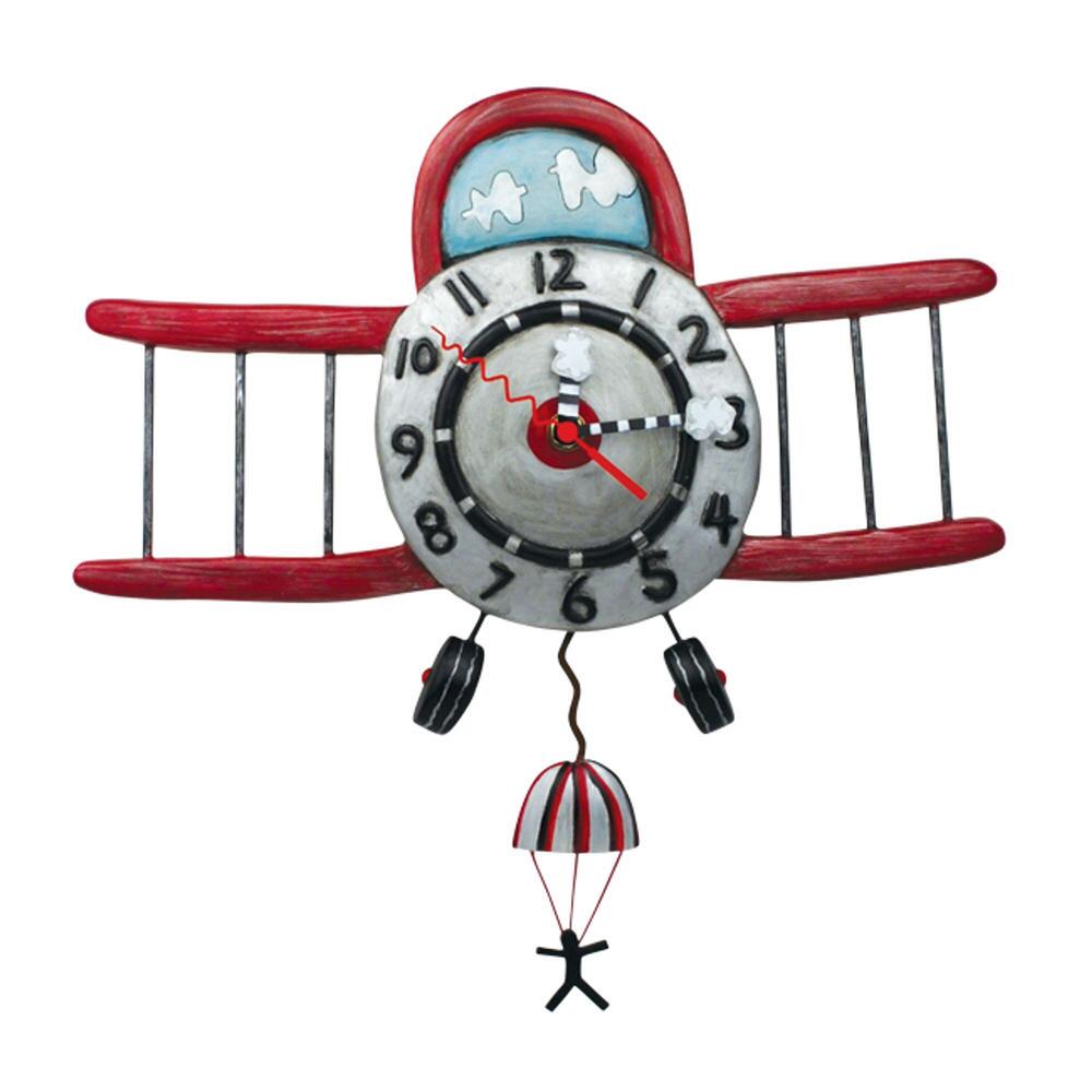 AIRPLANE JUMPER CLOCK Wall Clocks Allen Designs 
