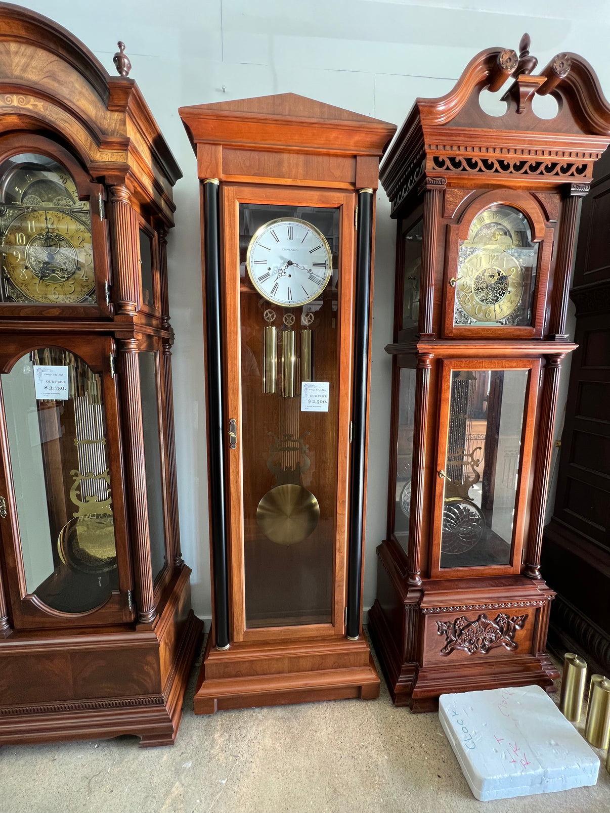 Ethan Allen VINTAGE CONTEMPORARY GRANDFATHER CLOCK McGuiresclocks