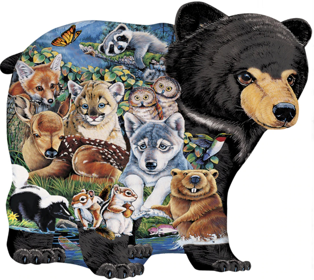 MasterPieces - FOREST FRIENDS SHAPED (100 PC PUZZLE)