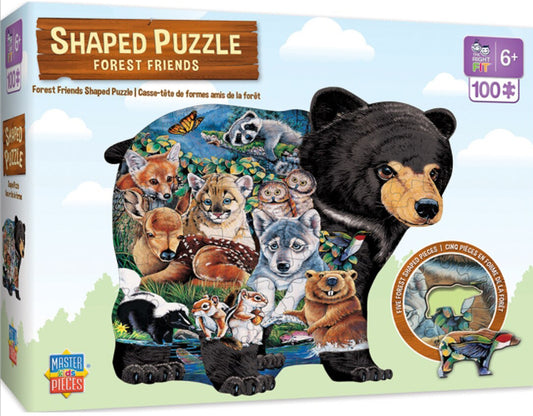 MasterPieces - FOREST FRIENDS SHAPED (100 PC PUZZLE)