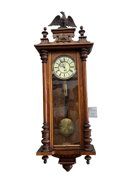 ANTIQUE 1-WEIGHT VIENNA REGULATOR WALL CLOCK
