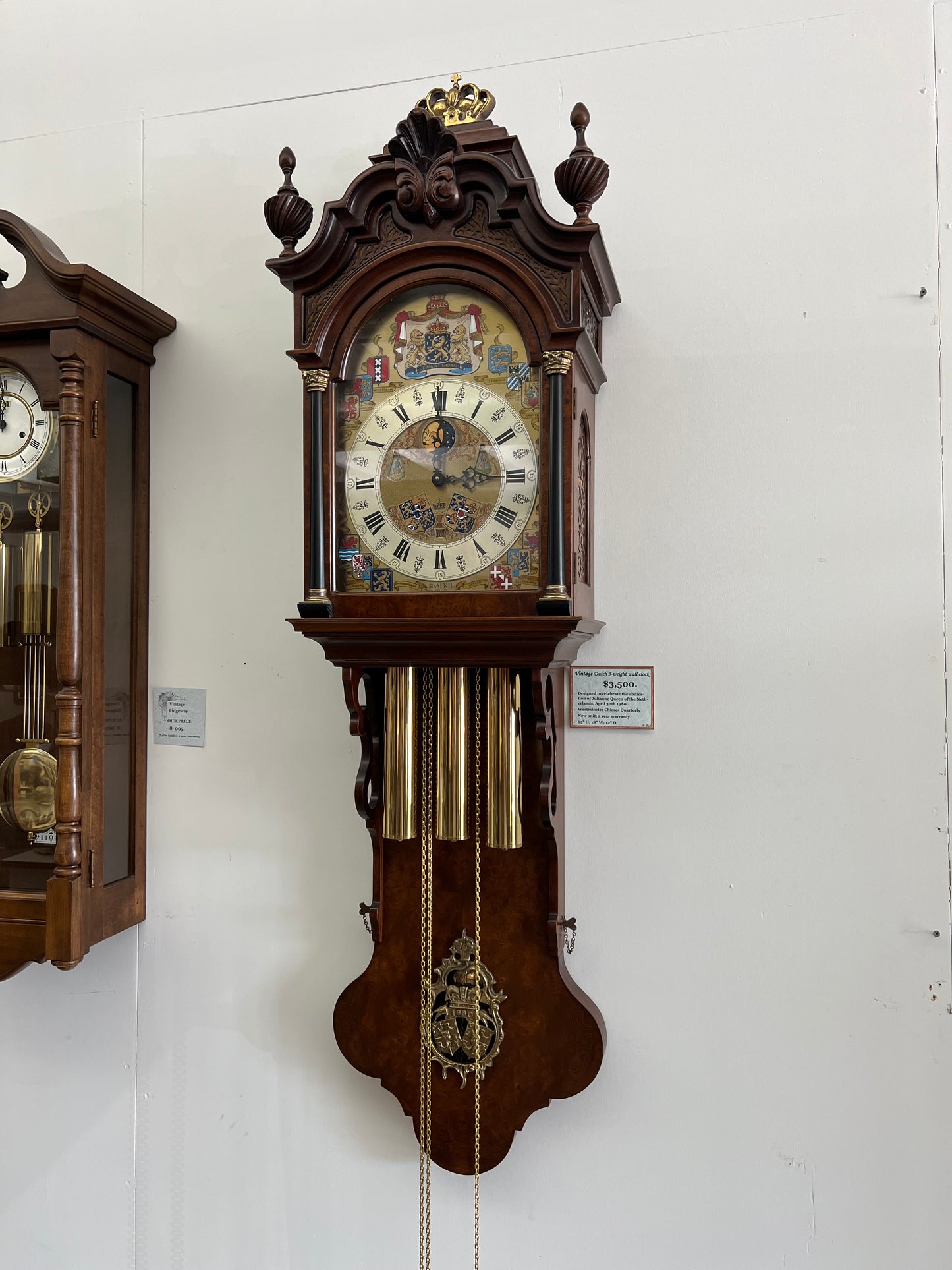 Vintage - Dutch 3 Weight Wall Clock
