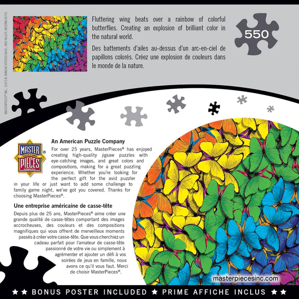 MasterPieces - FLUTTERING RAINBOW (550 PC PUZZLE)