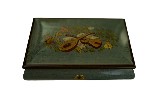 Inlaid Sorrento Italy Music Box Romace By Reuge - "Hymn by Handel" Tune