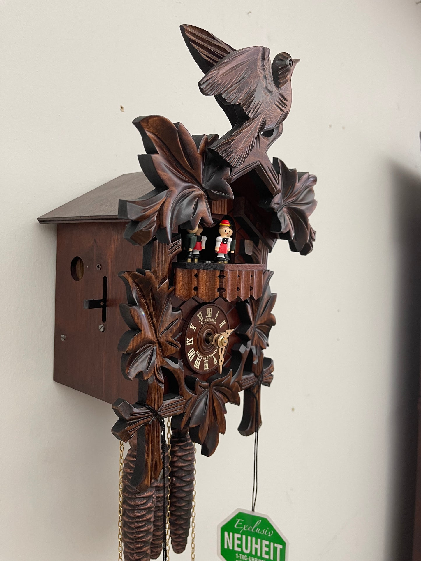 Anton Schneider MT6100/9 CARVED MUSICAL 1 DAY CUCKOO CLOCK