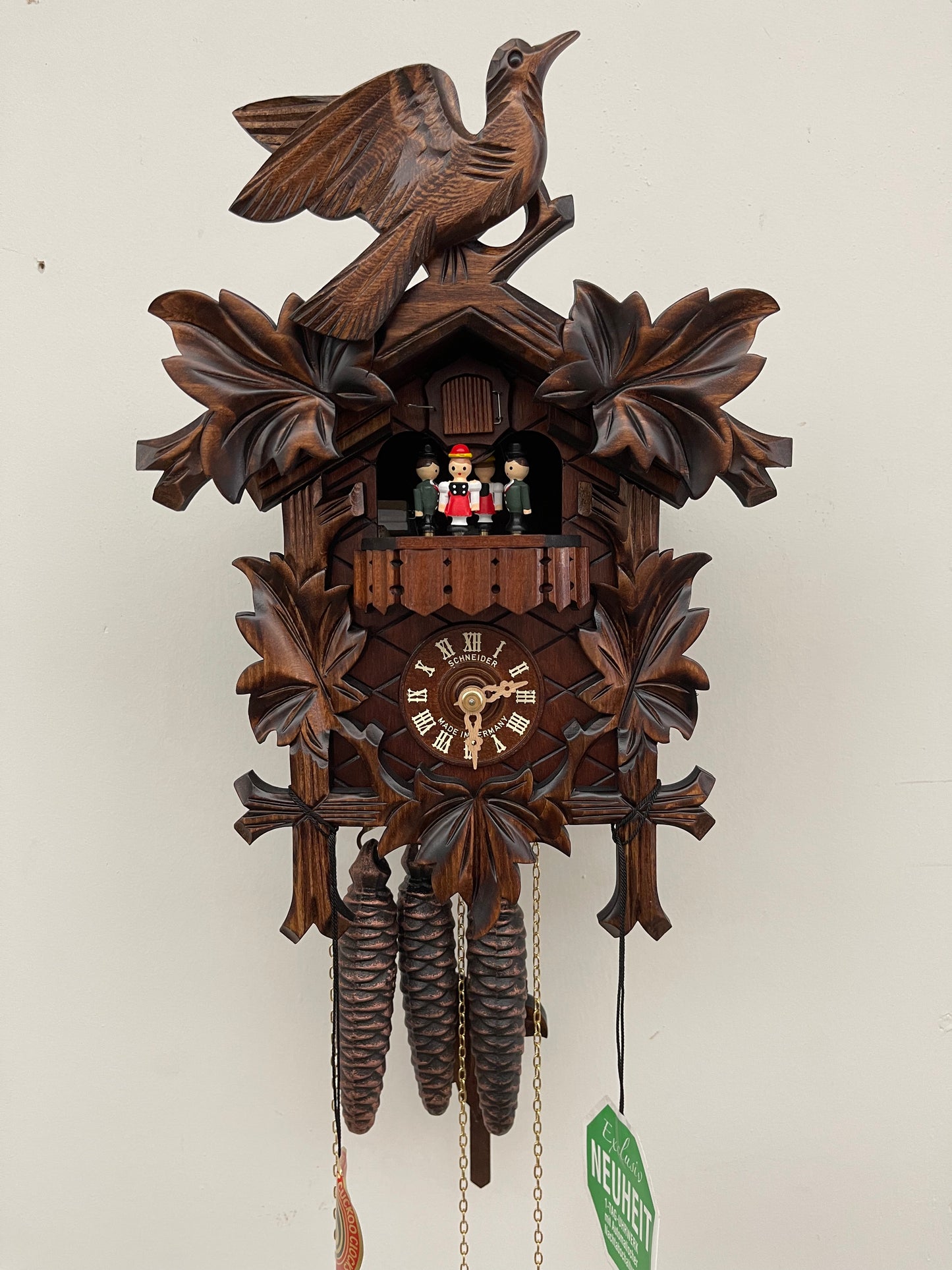 Anton Schneider MT6100/9 CARVED MUSICAL 1 DAY CUCKOO CLOCK