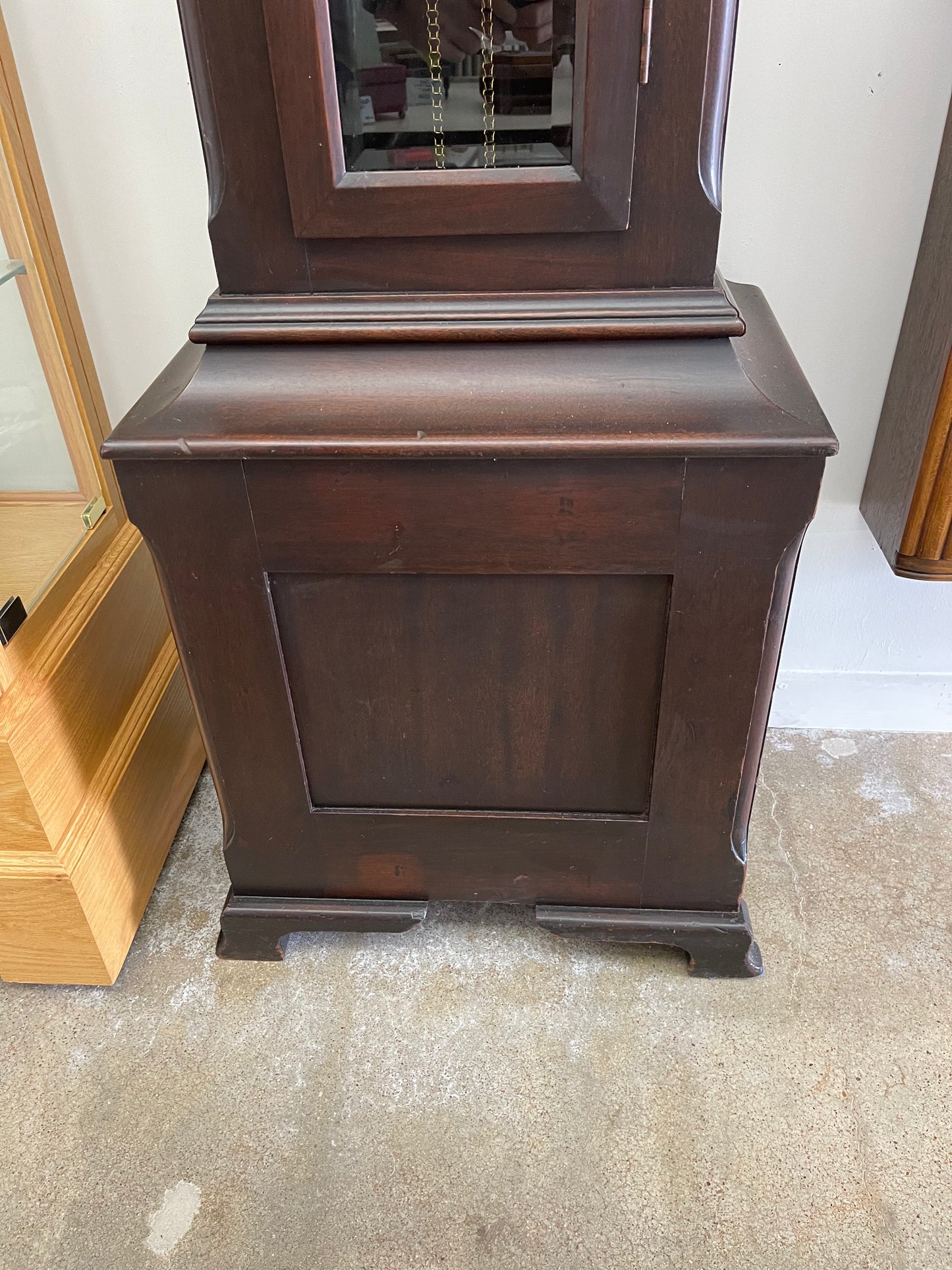 New Haven Clock Company - ANTIQUE LADDER CHAIN GRANDFATHER CLOCK