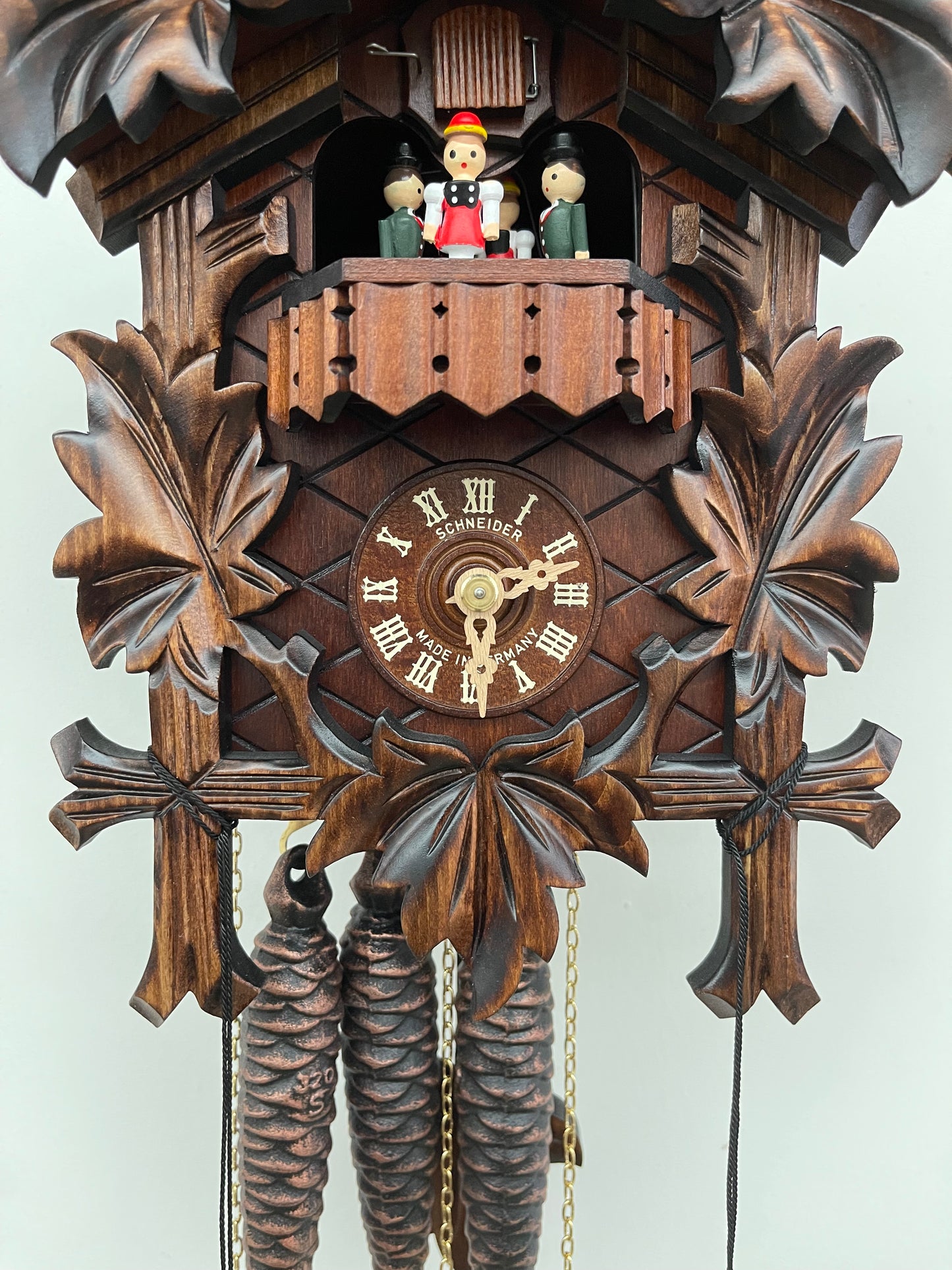 Anton Schneider MT6100/9 CARVED MUSICAL 1 DAY CUCKOO CLOCK