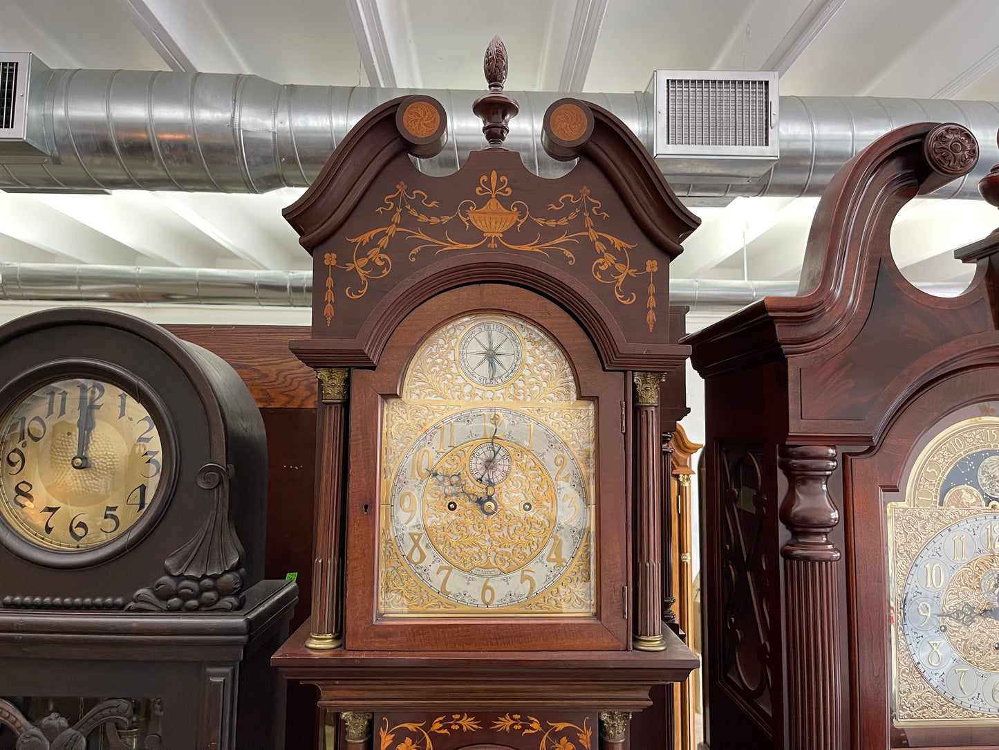 Antique English Tall Case Grandfather Clock