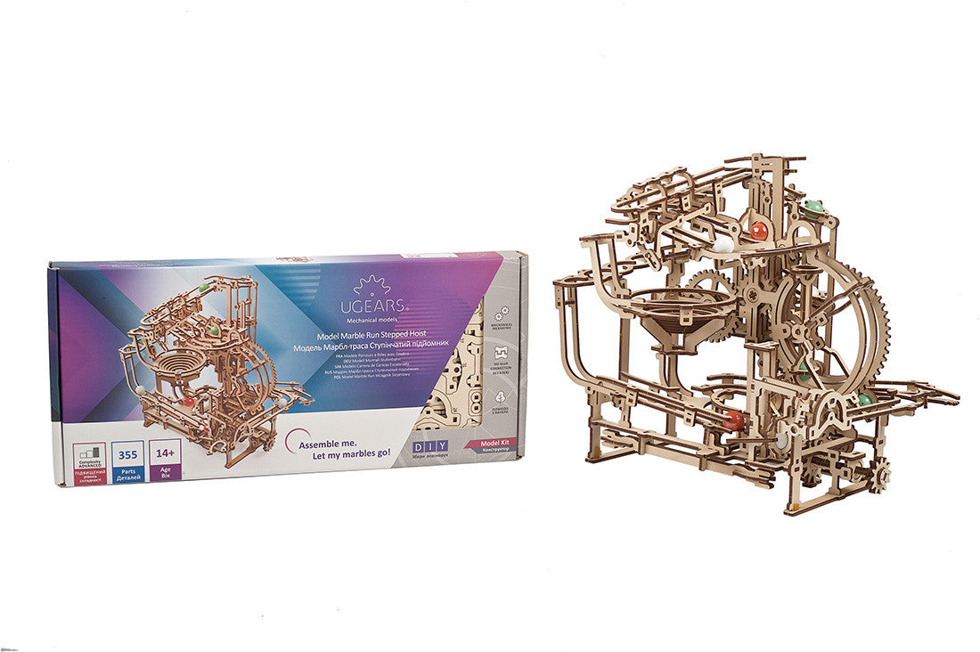 UGears - MARBLE RUN STEPPED HOIST